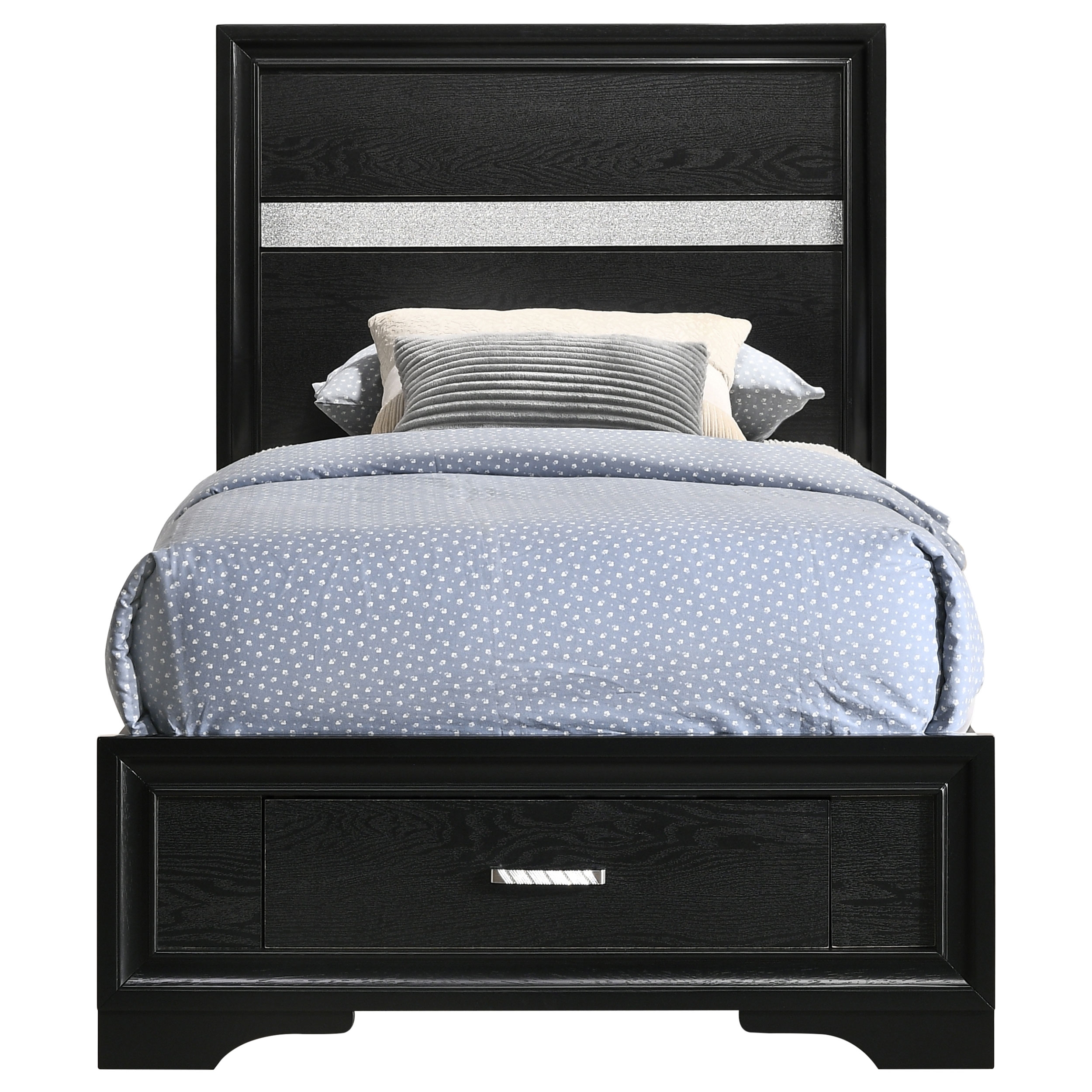 Miranda Wood Platform Storage Bed, Twin Size