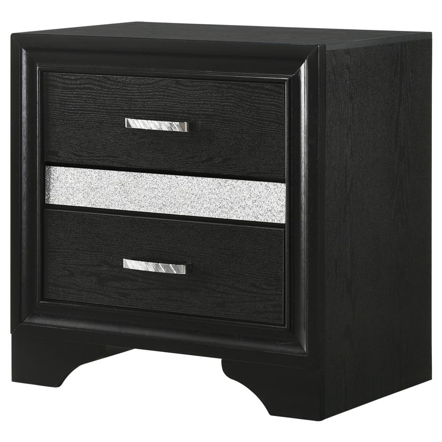 Miranda Wood Nightstand w/2 Drawers