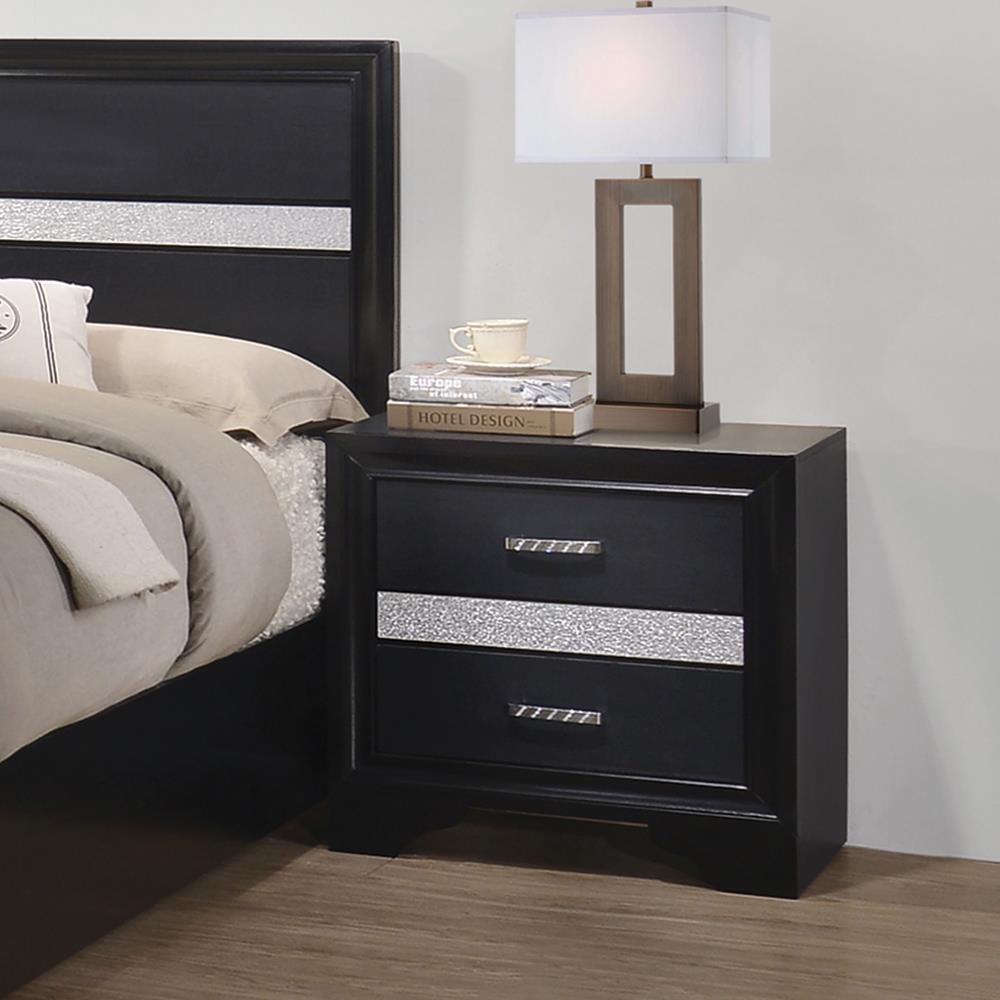 Miranda Wood Nightstand w/2 Drawers