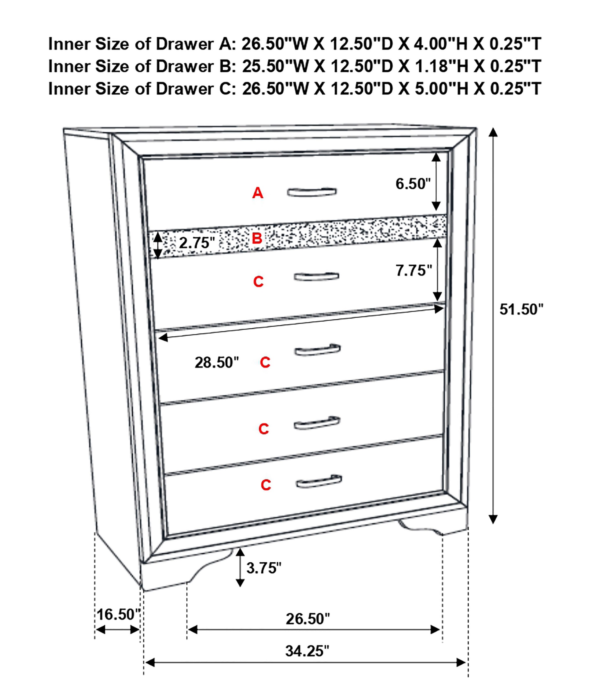 Miranda Wood Platform Storage Bedroom Set