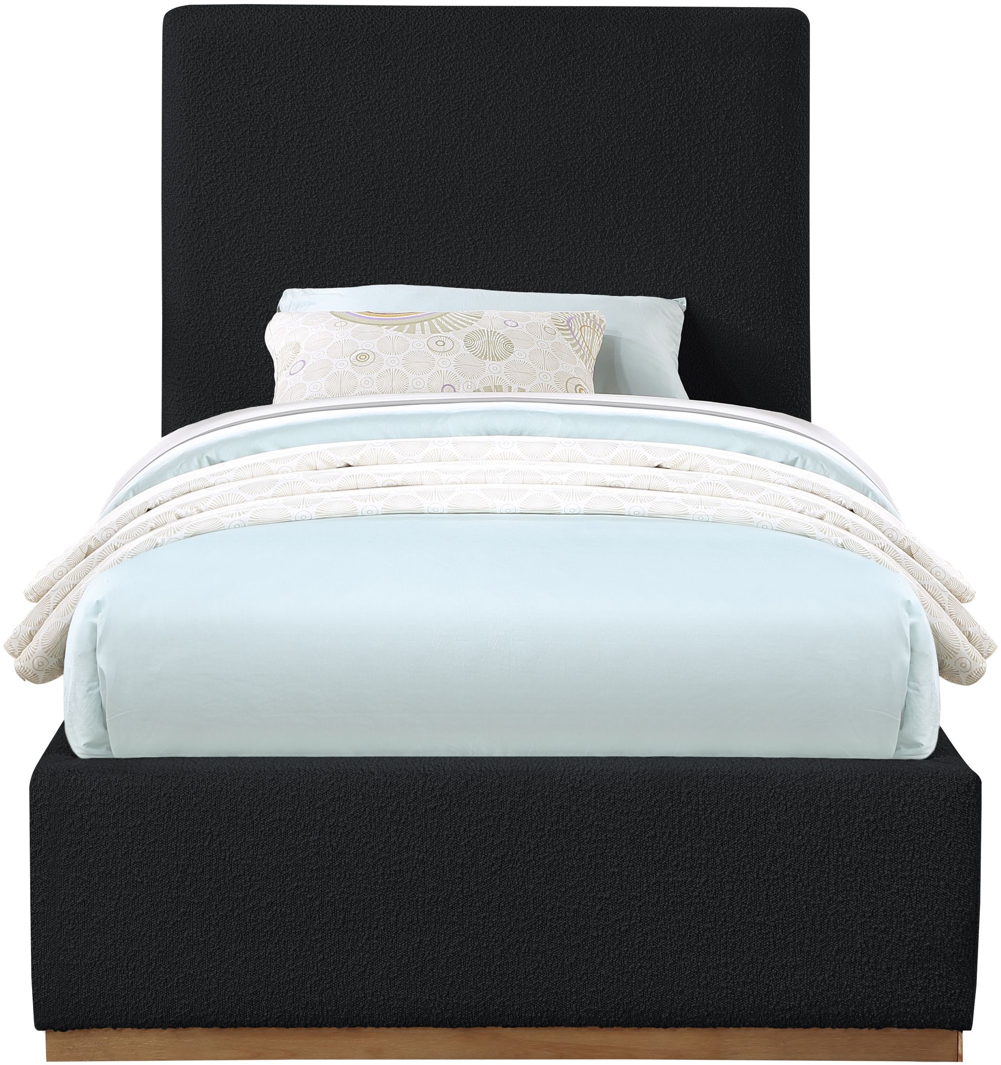 Monaco Boucle Fabric Twin Size Bed