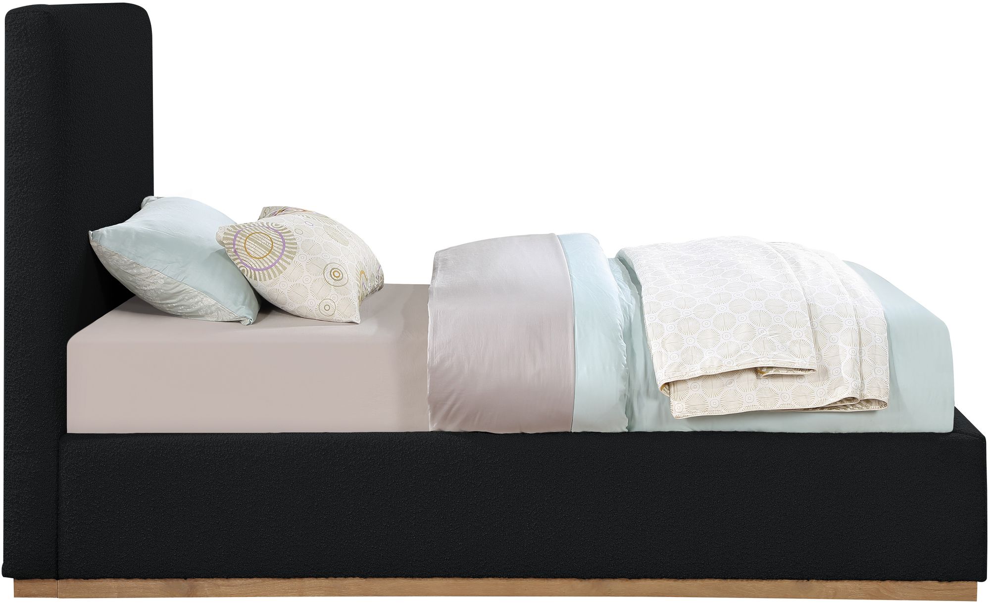 Monaco Boucle Fabric Twin Size Bed