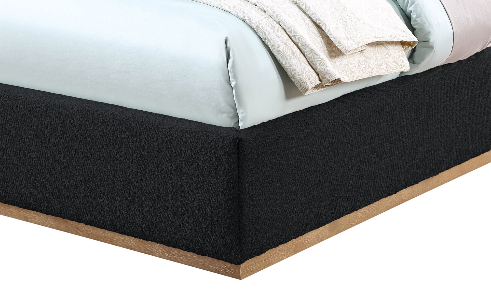Monaco Boucle Fabric Twin Size Bed