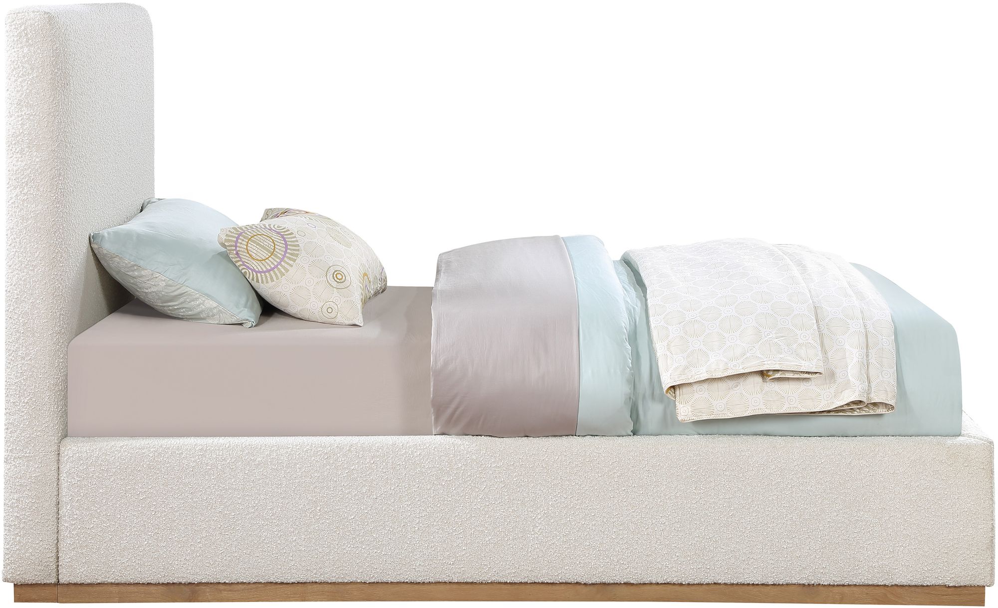 Monaco Boucle Fabric Twin Size Bed
