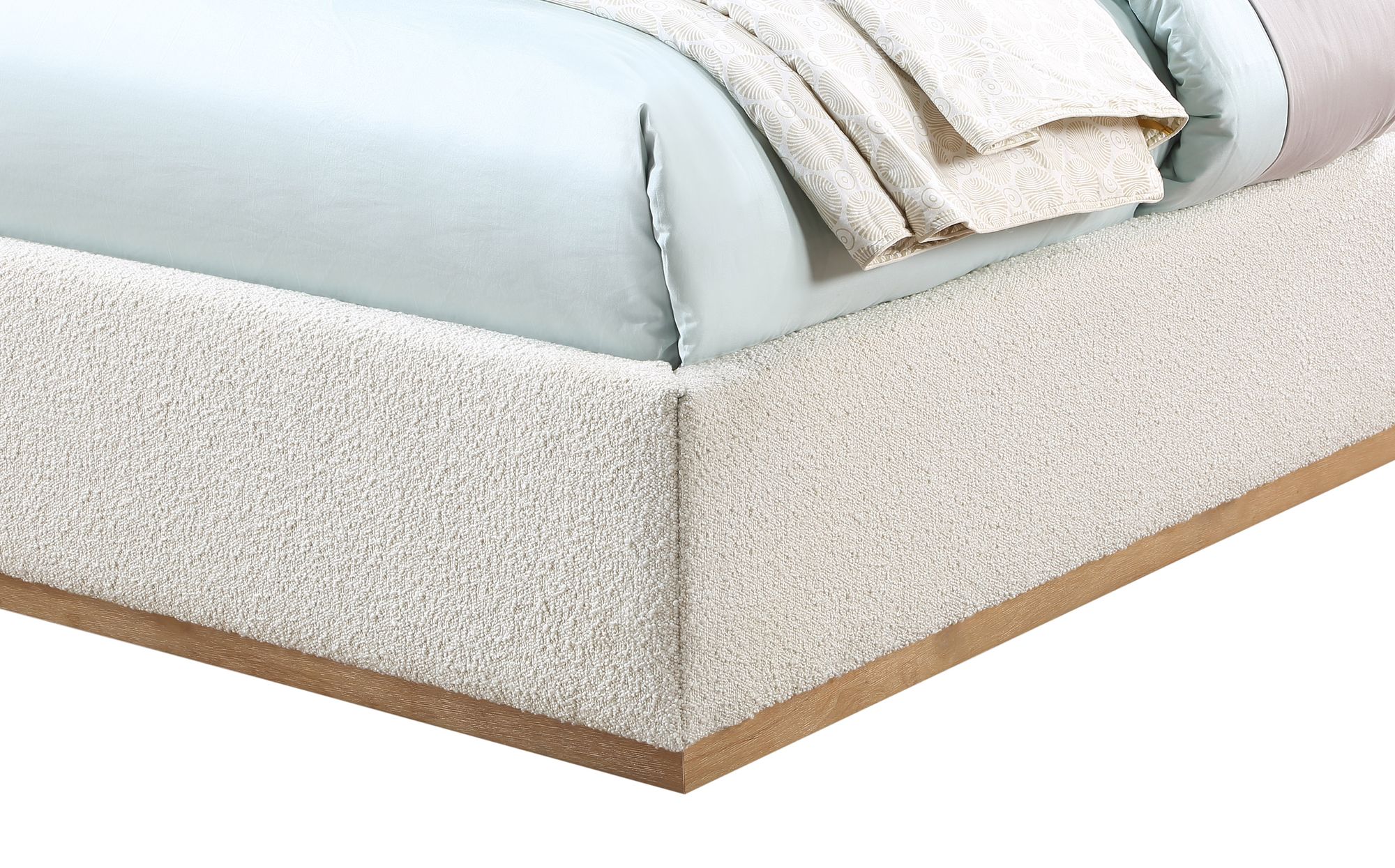 Monaco Boucle Fabric Twin Size Bed