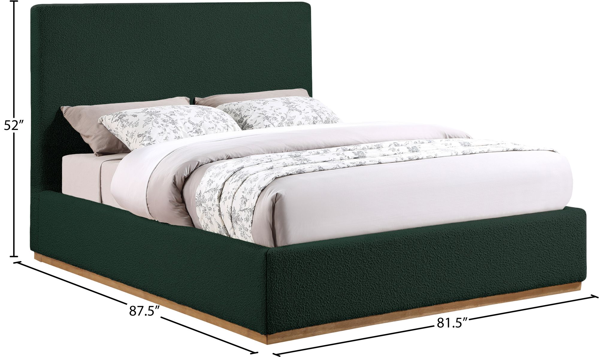 Monaco Boucle Fabric King Size Bed
