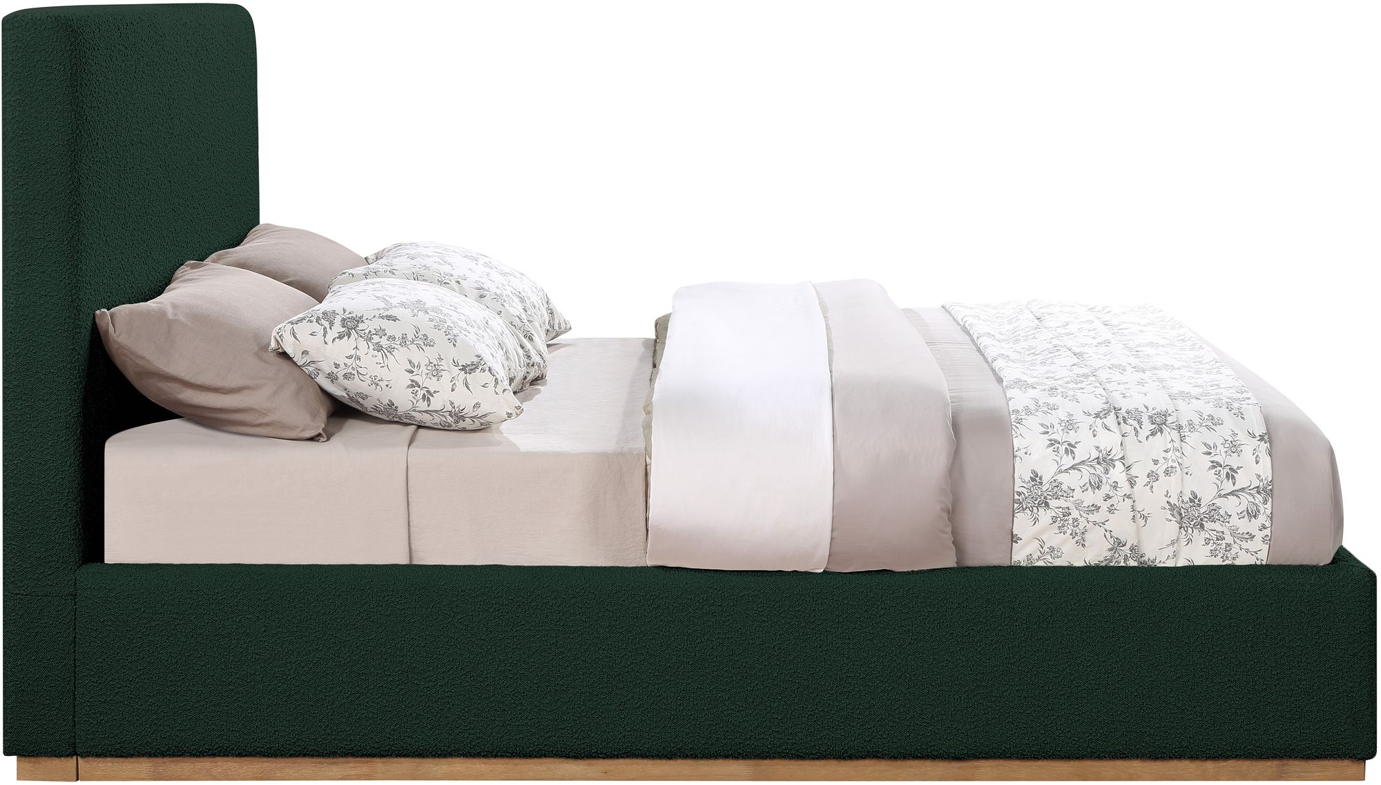 Monaco Boucle Fabric Queen Size Bed