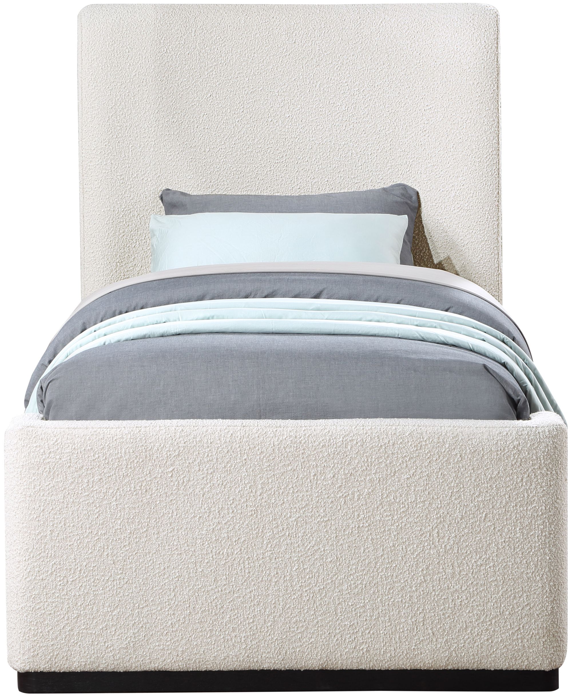 Oliver Boucle Fabric Twin Size Bed