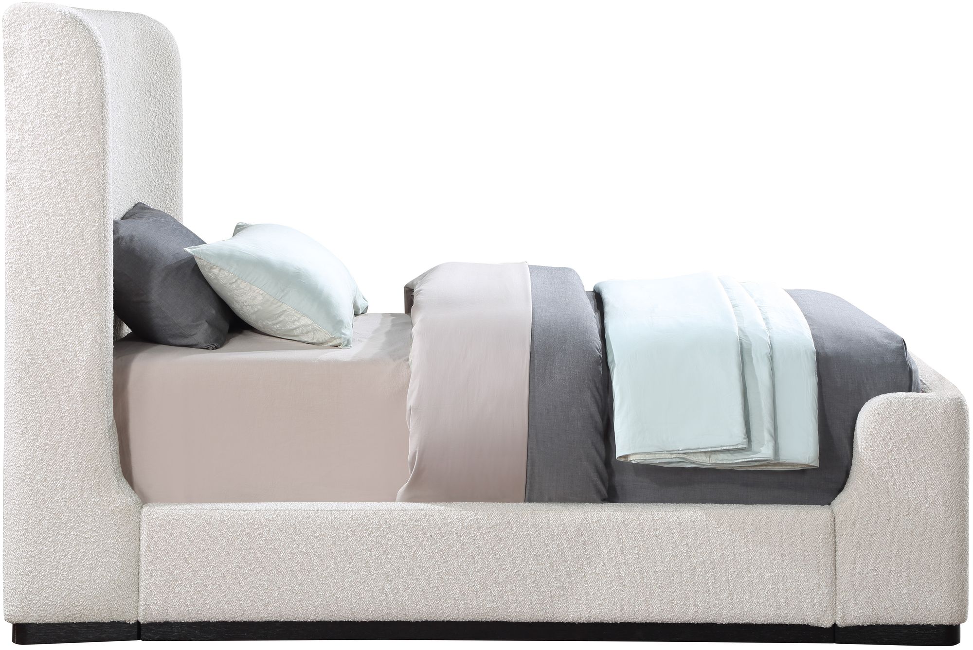 Oliver Boucle Fabric Twin Size Bed