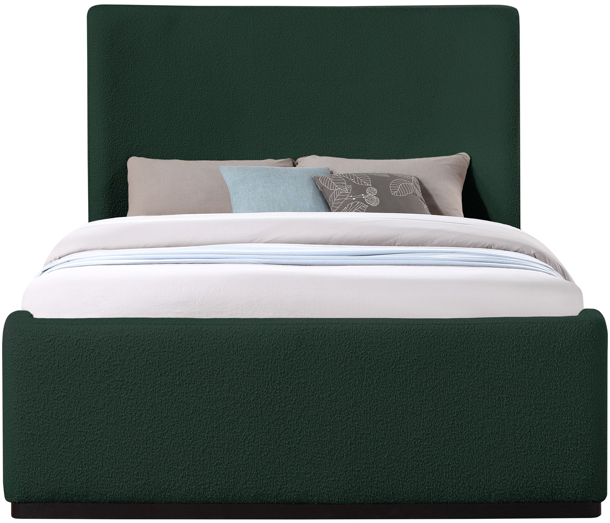 Oliver Boucle Fabric Queen Size Bed