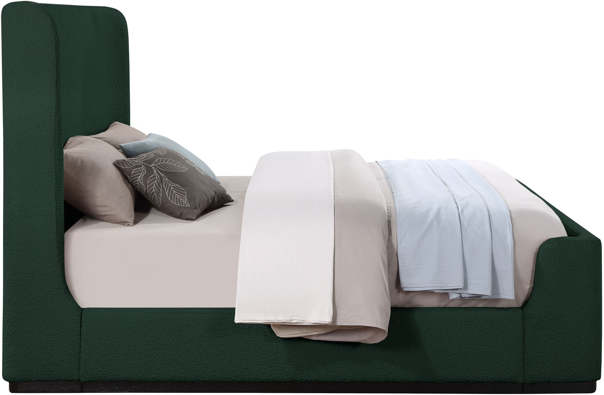 Oliver Boucle Fabric Queen Size Bed
