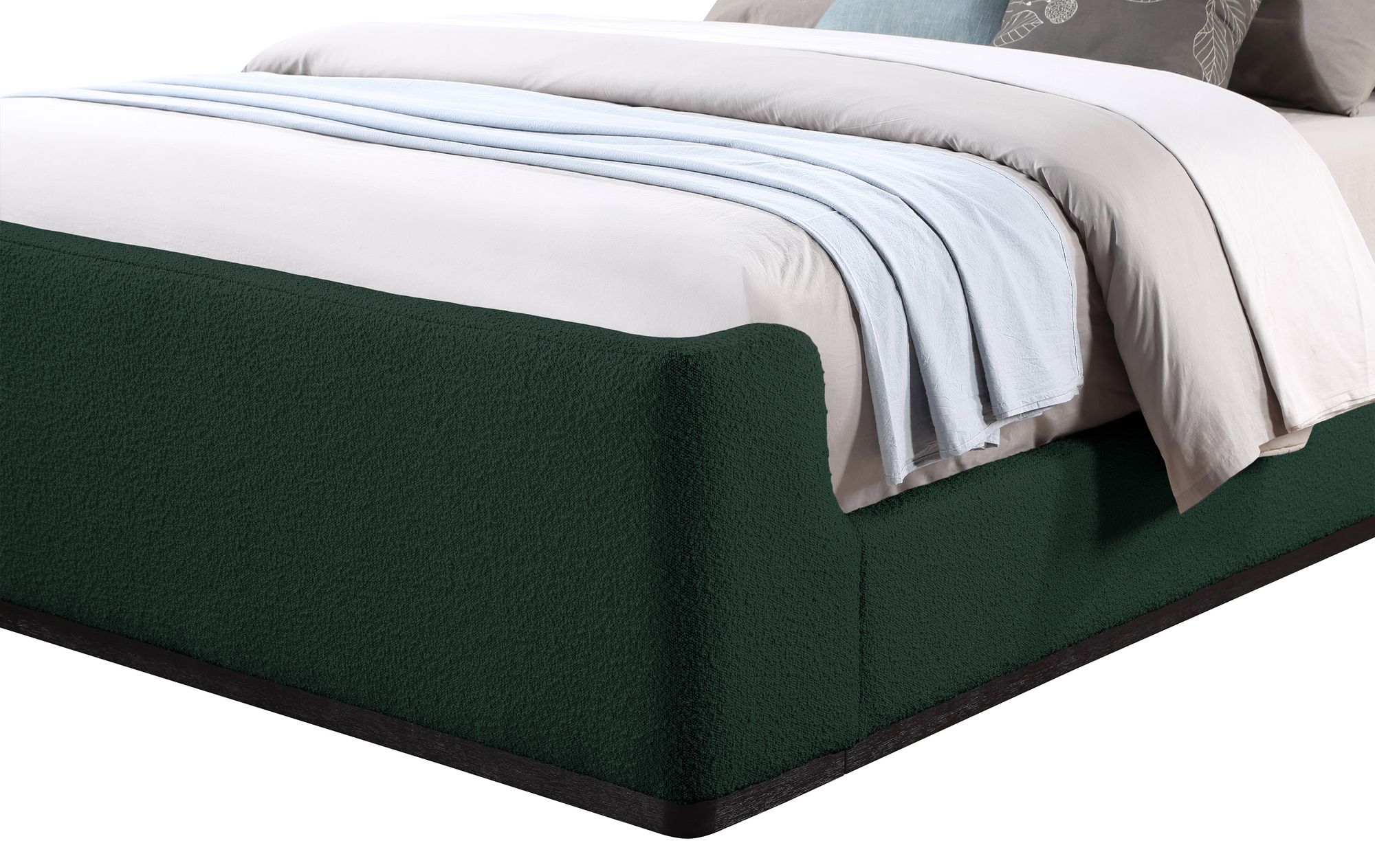 Oliver Boucle Fabric Queen Size Bed