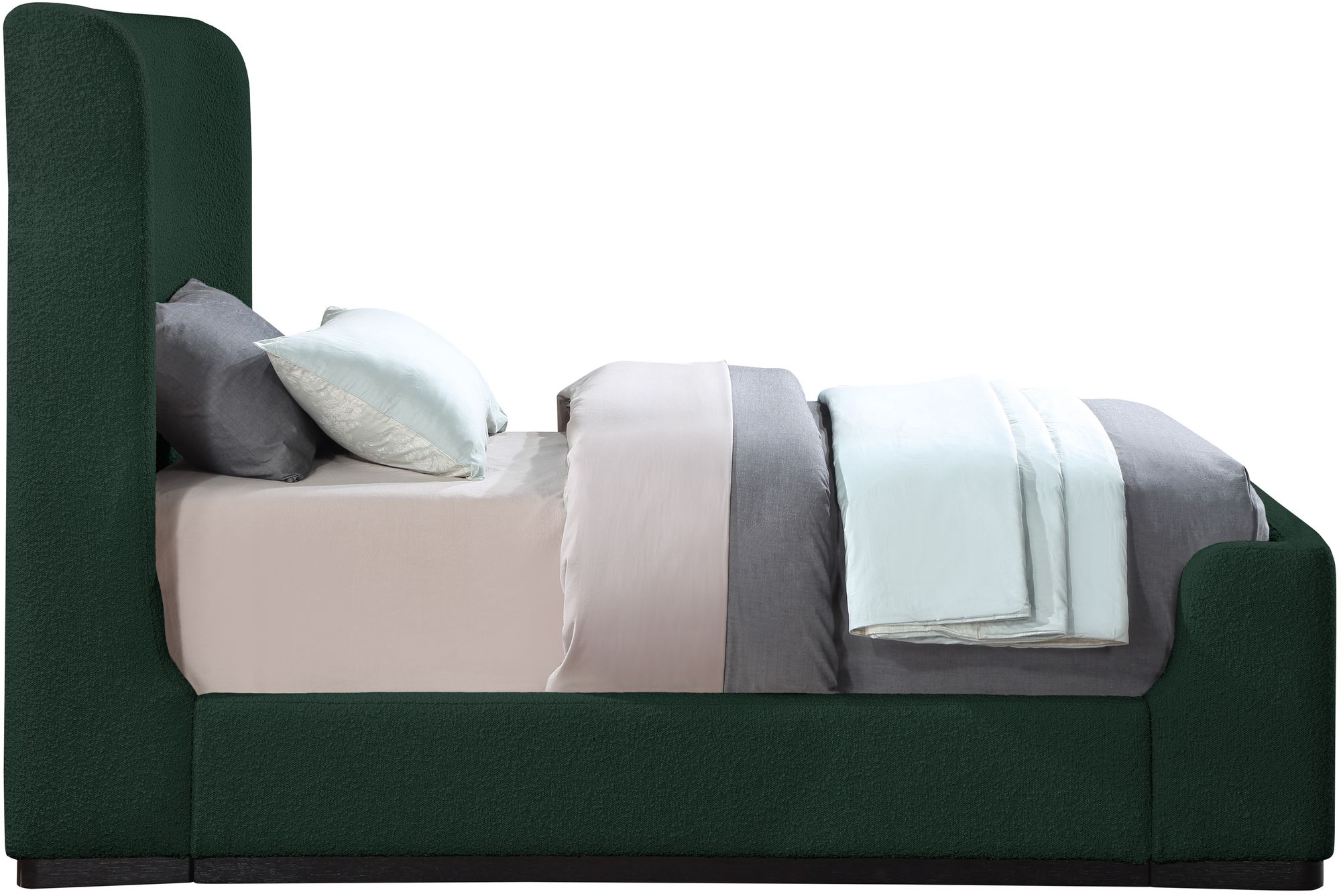 Oliver Boucle Fabric Twin Size Bed