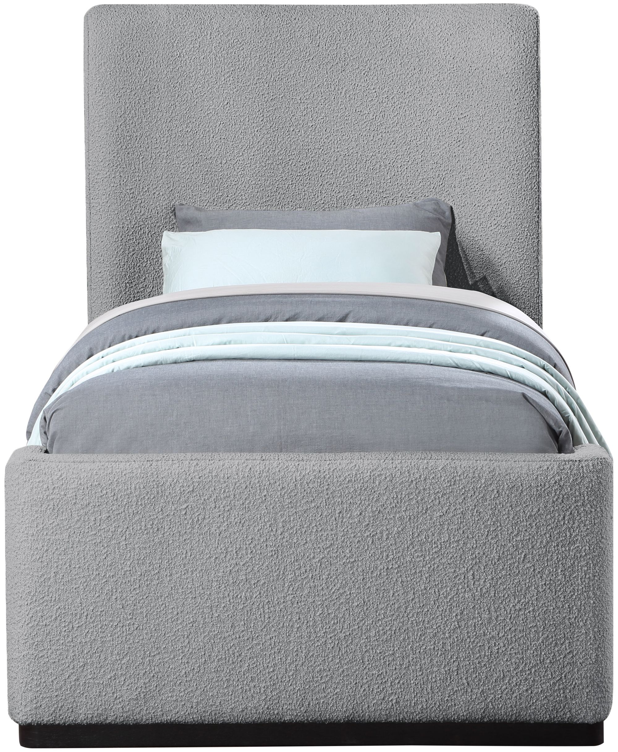 Oliver Boucle Fabric Twin Size Bed