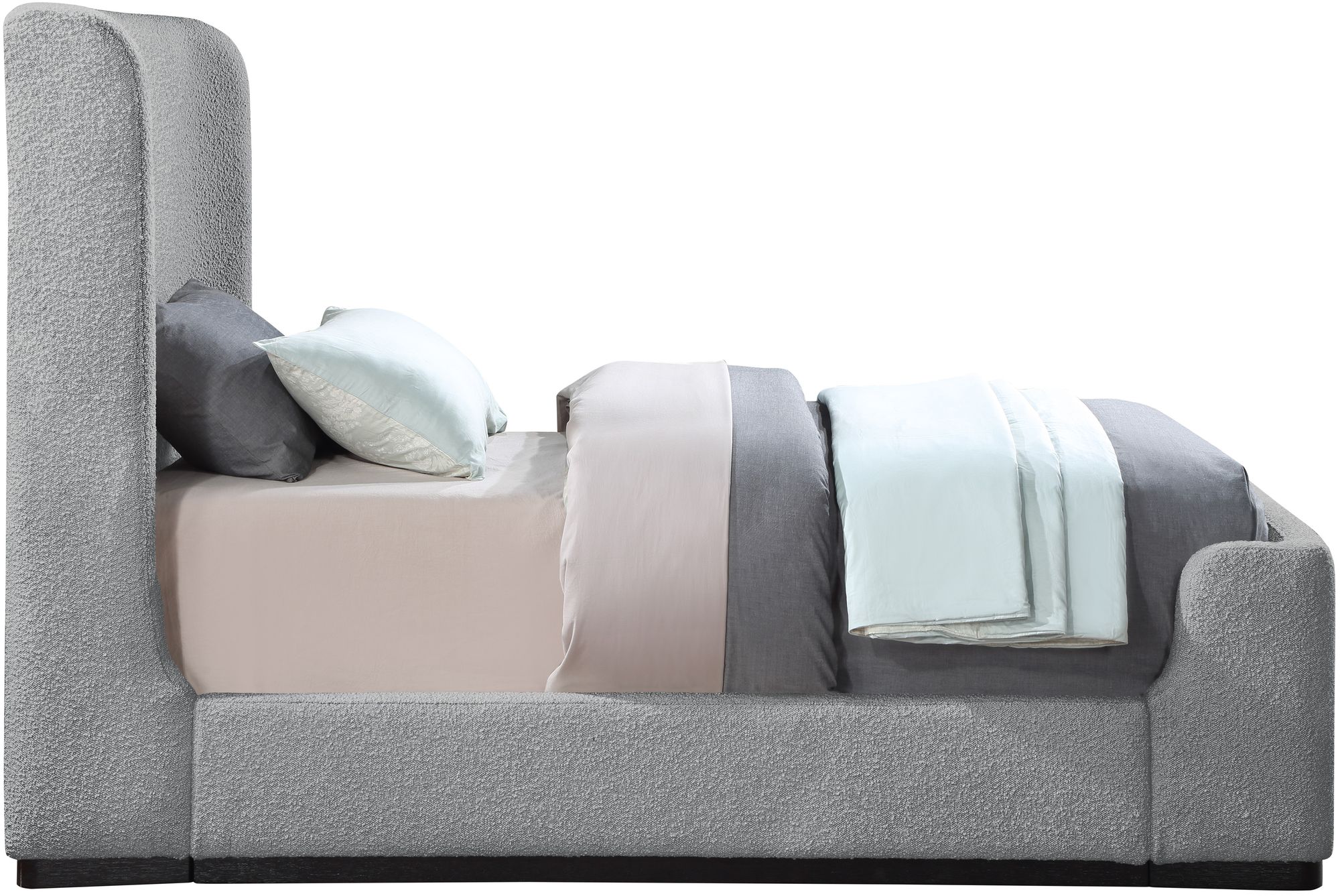 Oliver Boucle Fabric Twin Size Bed