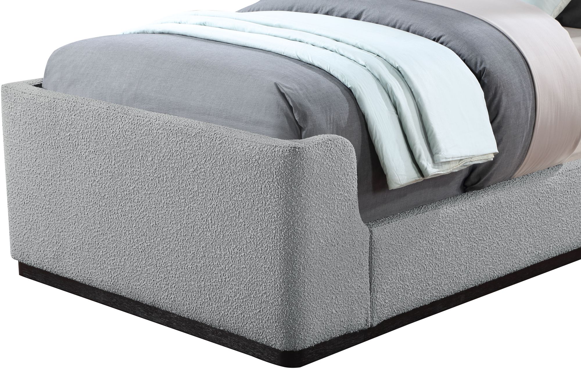 Oliver Boucle Fabric Twin Size Bed