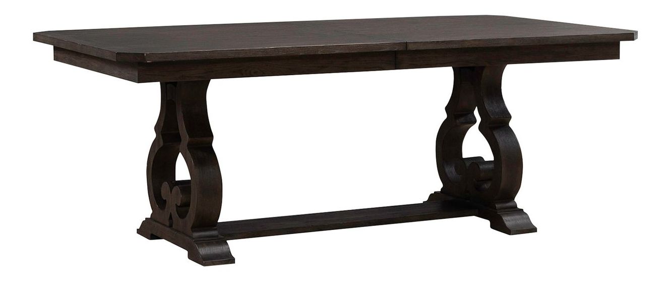 Grant Park Wood Extendable Trestle Table Set
