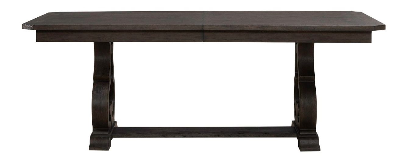 Grant Park Wood Extendable Trestle Table Set