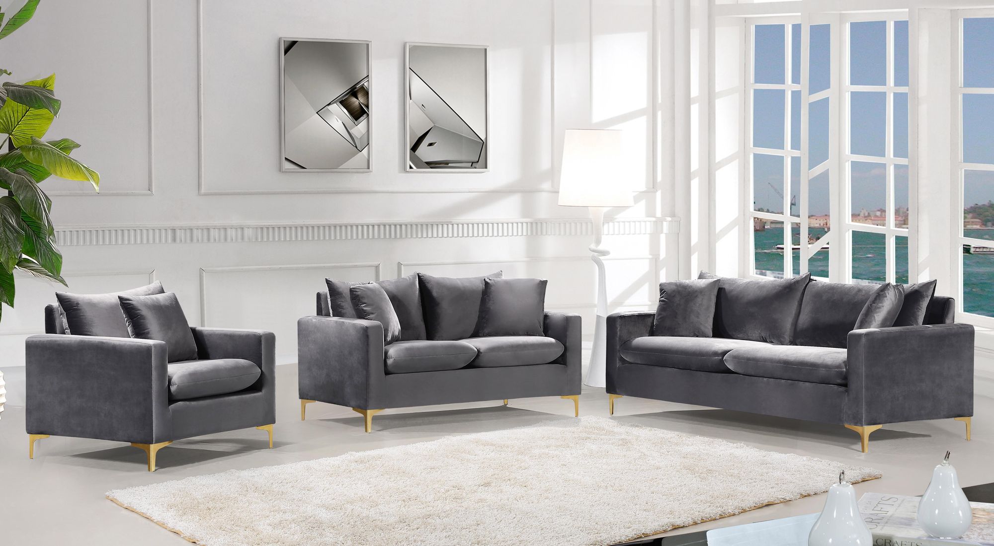 Naomi Velvet Sofa