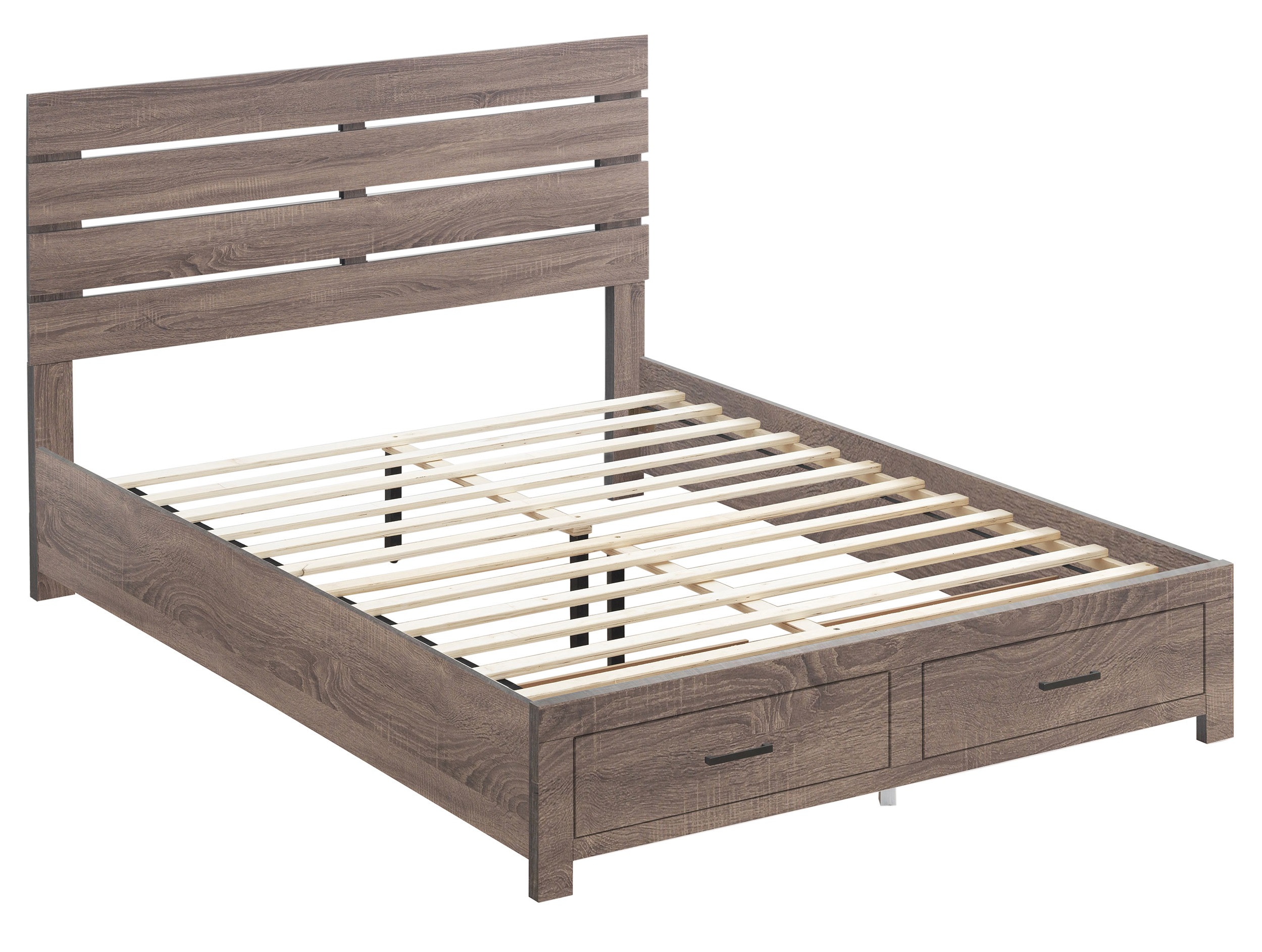 Brantford Wood Queen Storage Panel Bed Barrel Oak