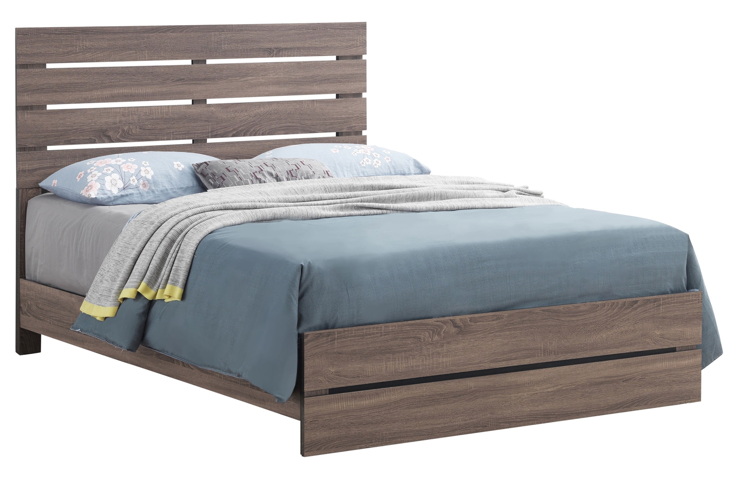 Brantford 3D Paper Veneer Panel Bed, Eastern King Size