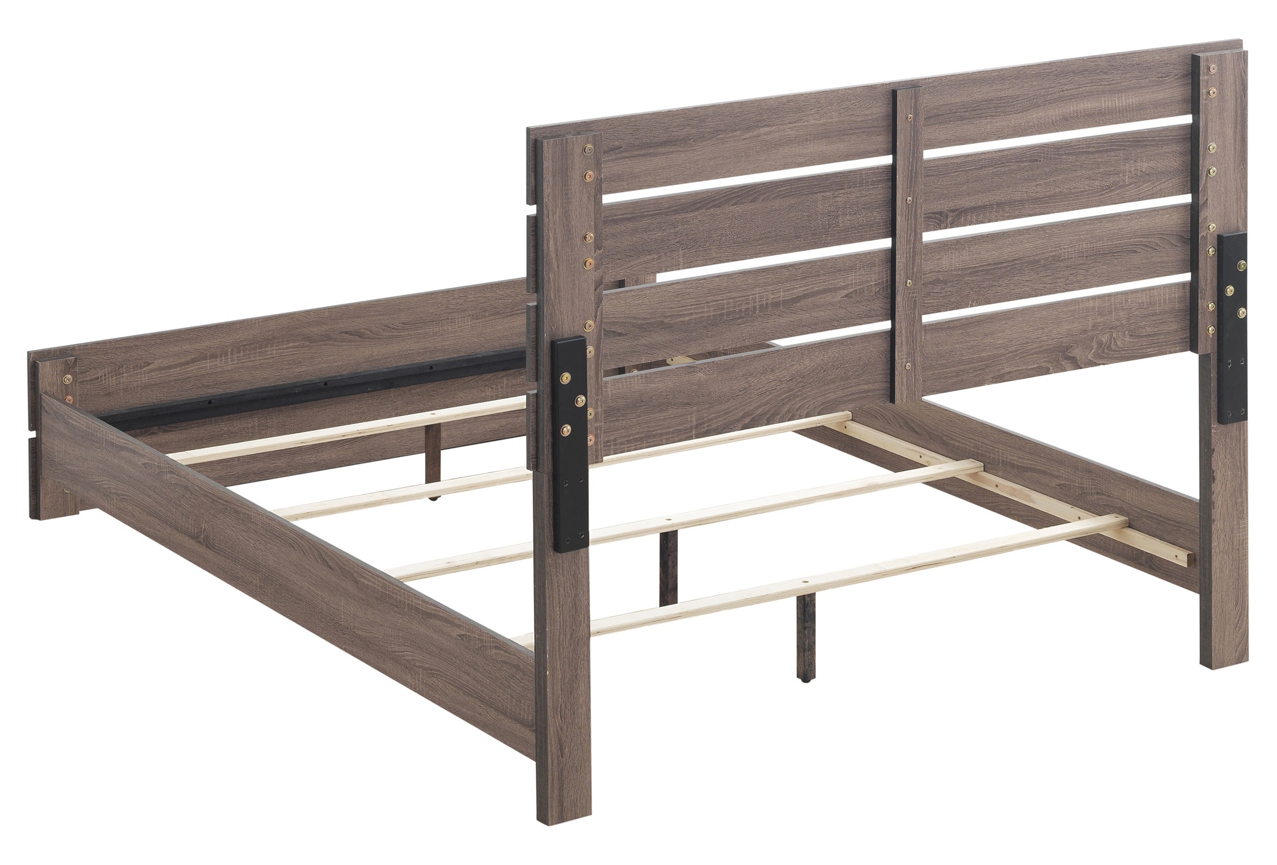 Brantford 3D Paper Veneer Panel Bed, Queen Size