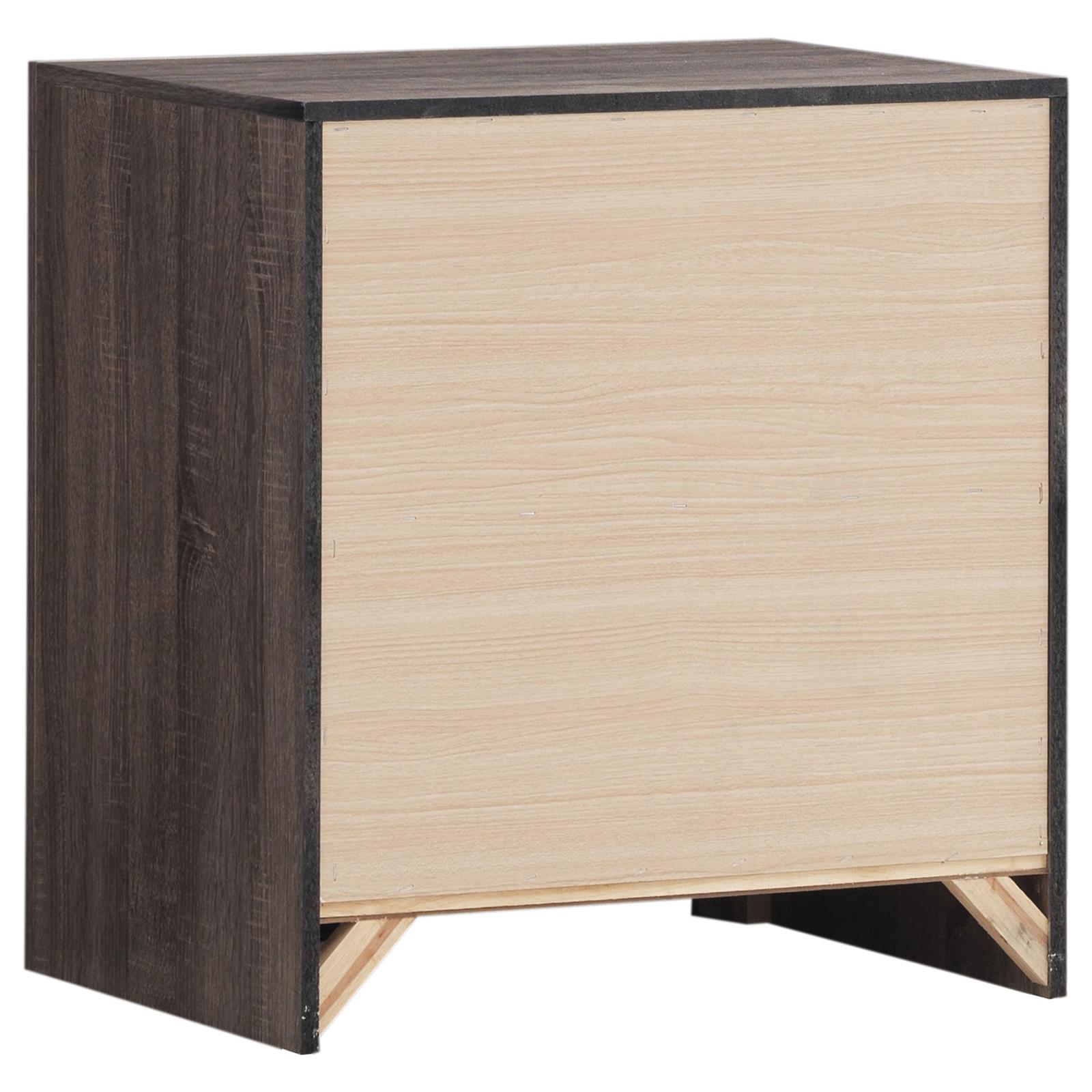 Brantford 3D Paper Veneer Nightstand w/2 Drawers
