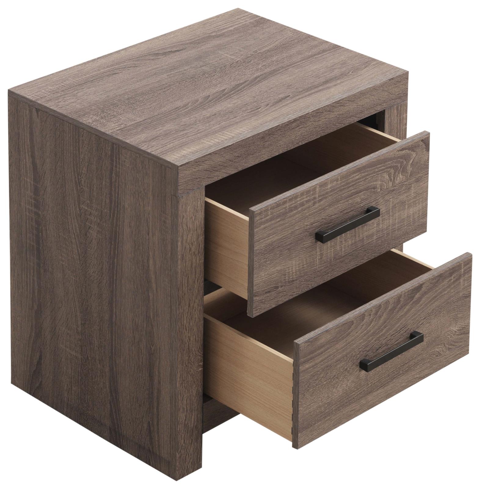 Brantford 3D Paper Veneer Nightstand w/2 Drawers