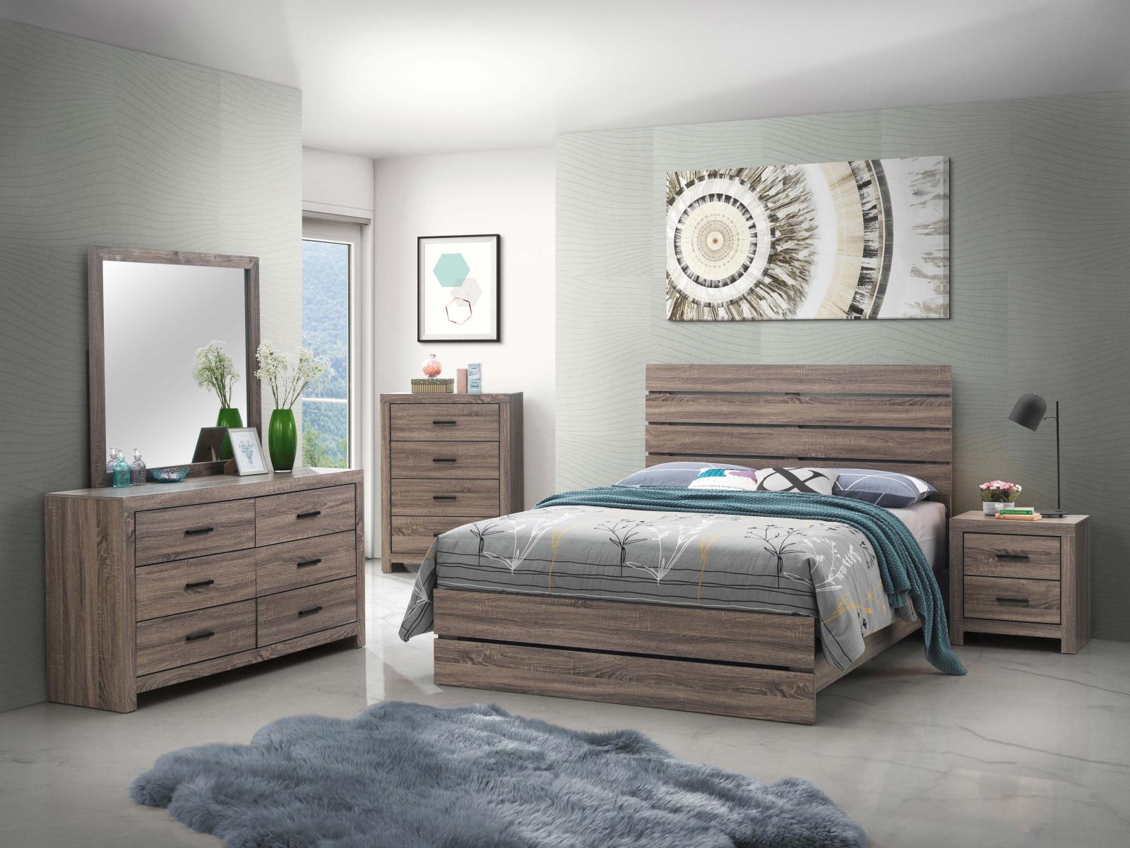 Brantford 3D Paper Veneer Nightstand w/2 Drawers