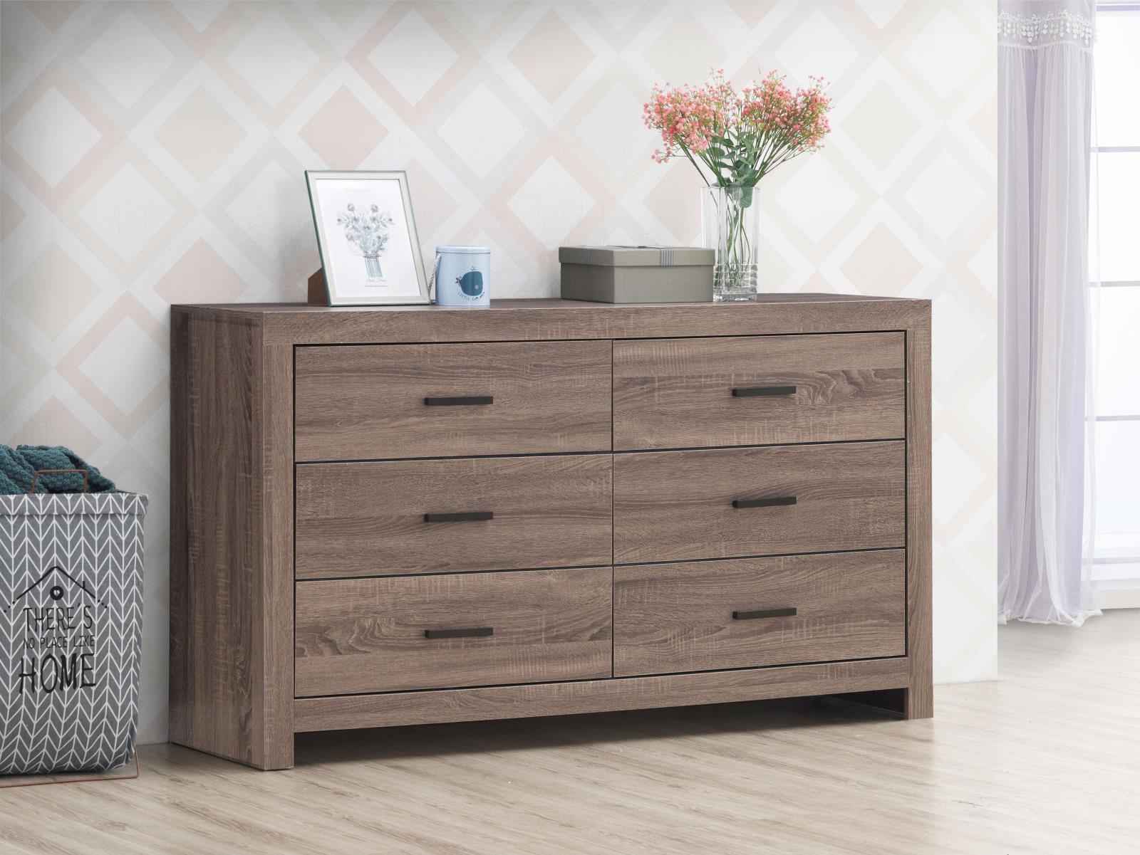 Brantford 3D Paper Veneer Dresser w/6 Drawers