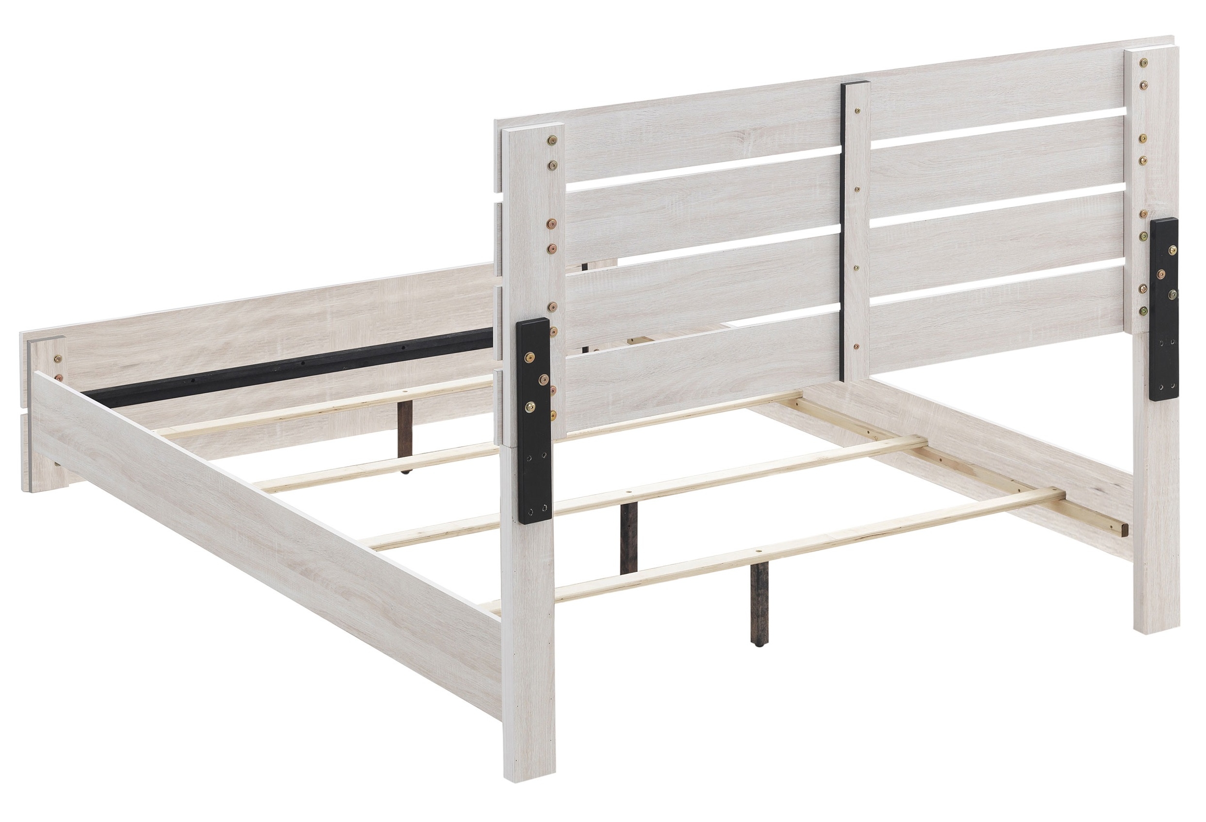 Brantford 3D Paper Veneer Panel Bed, Queen Size