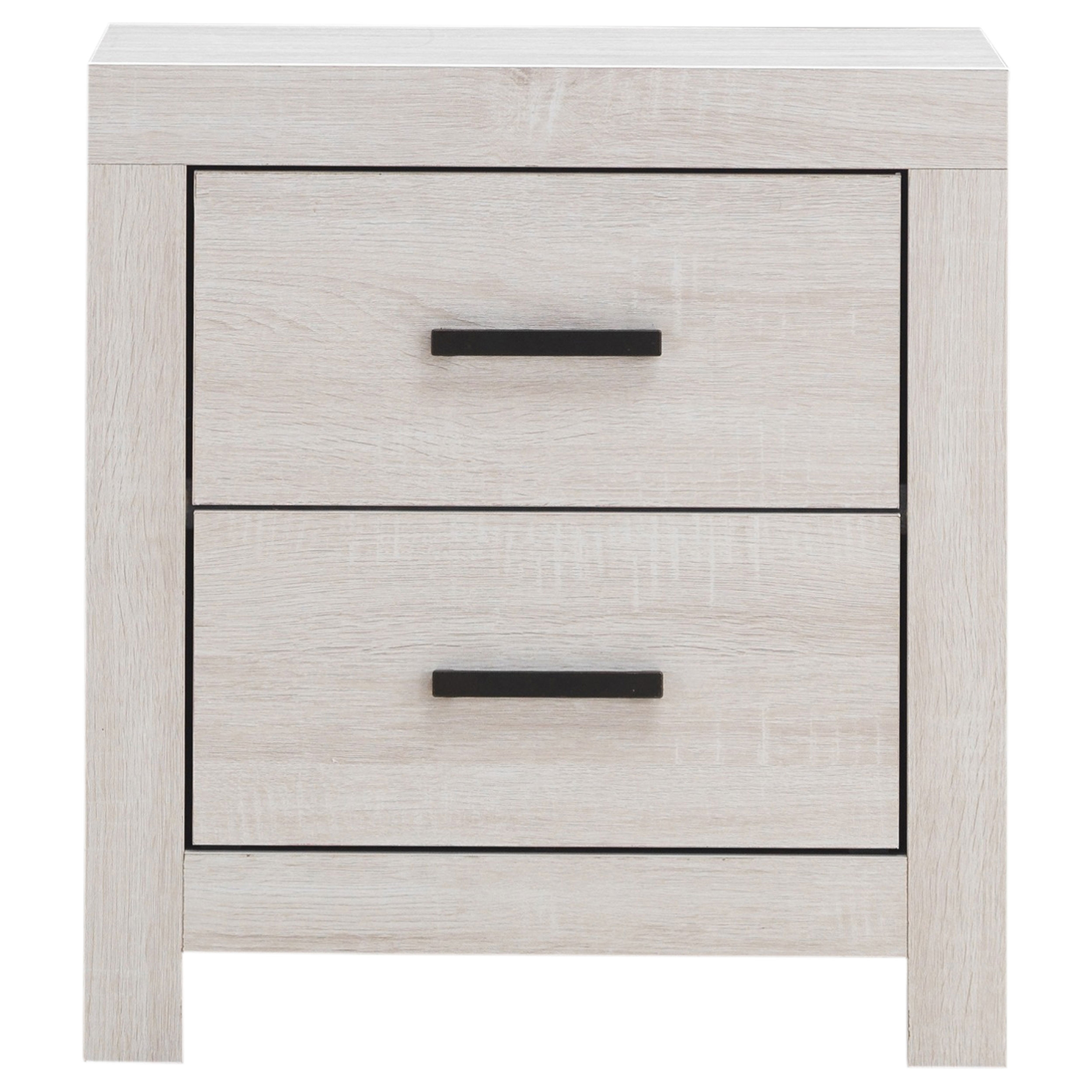 Brantford 3D Paper Veneer Nightstand w/2 Drawers