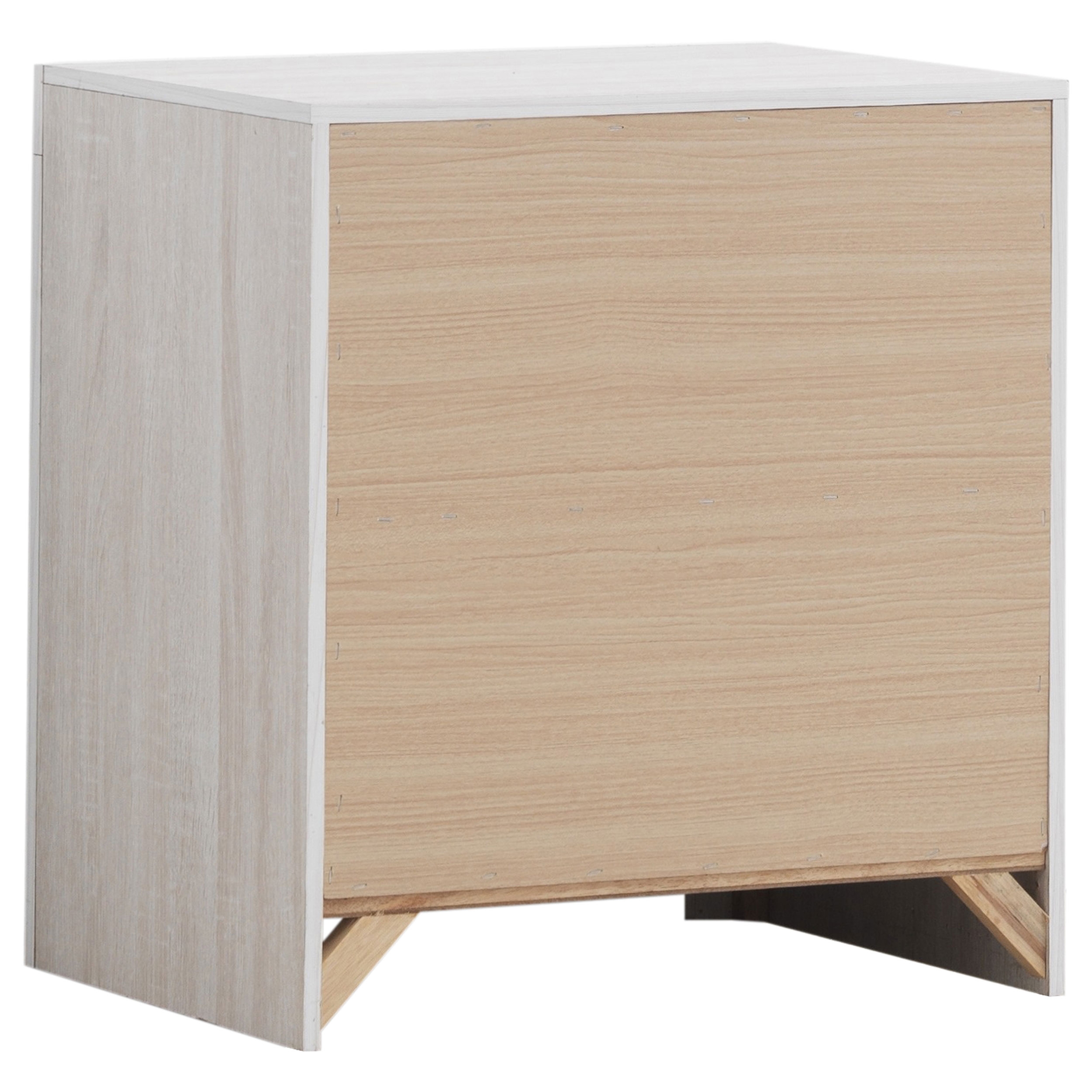 Brantford 3D Paper Veneer Nightstand w/2 Drawers
