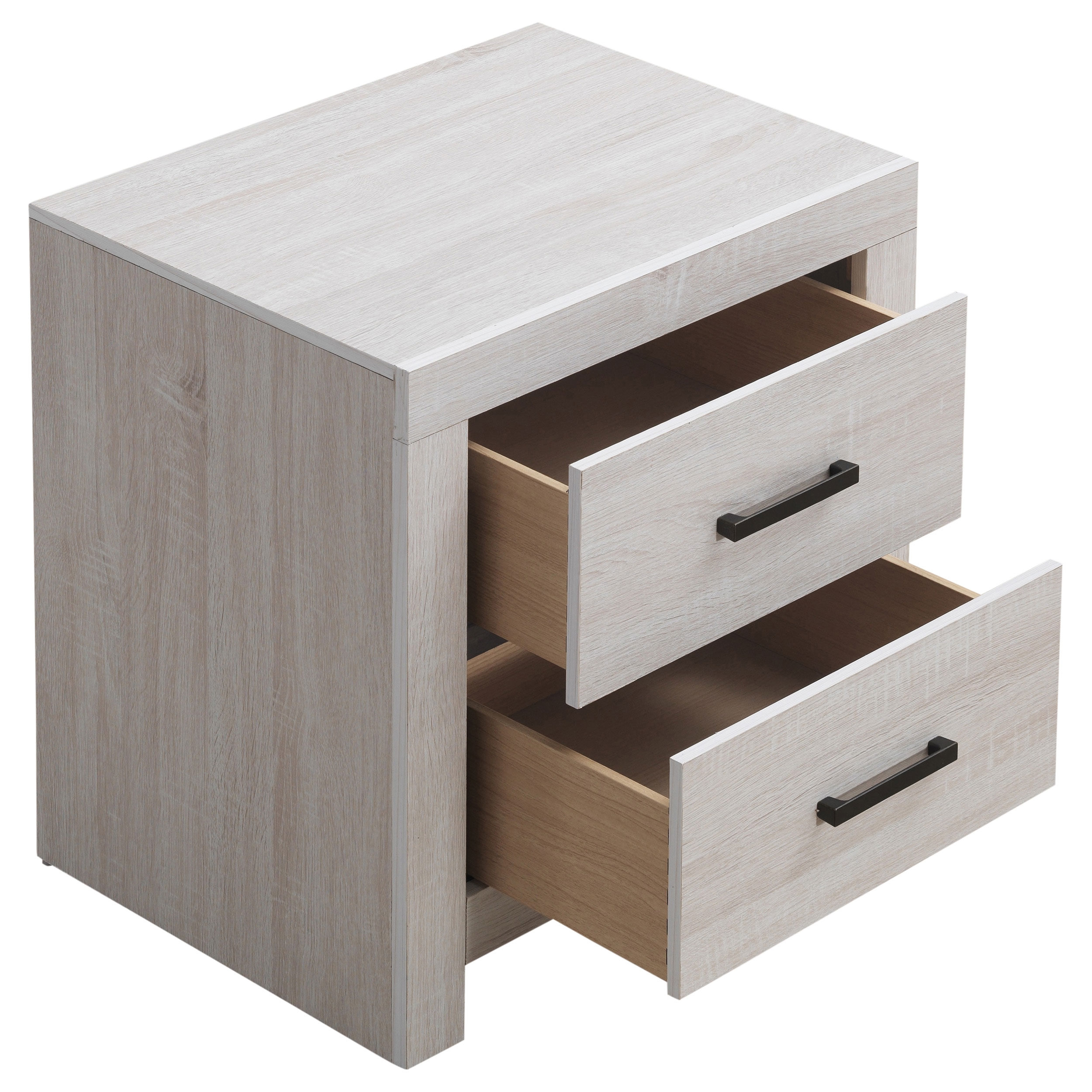 Brantford 3D Paper Veneer Nightstand w/2 Drawers