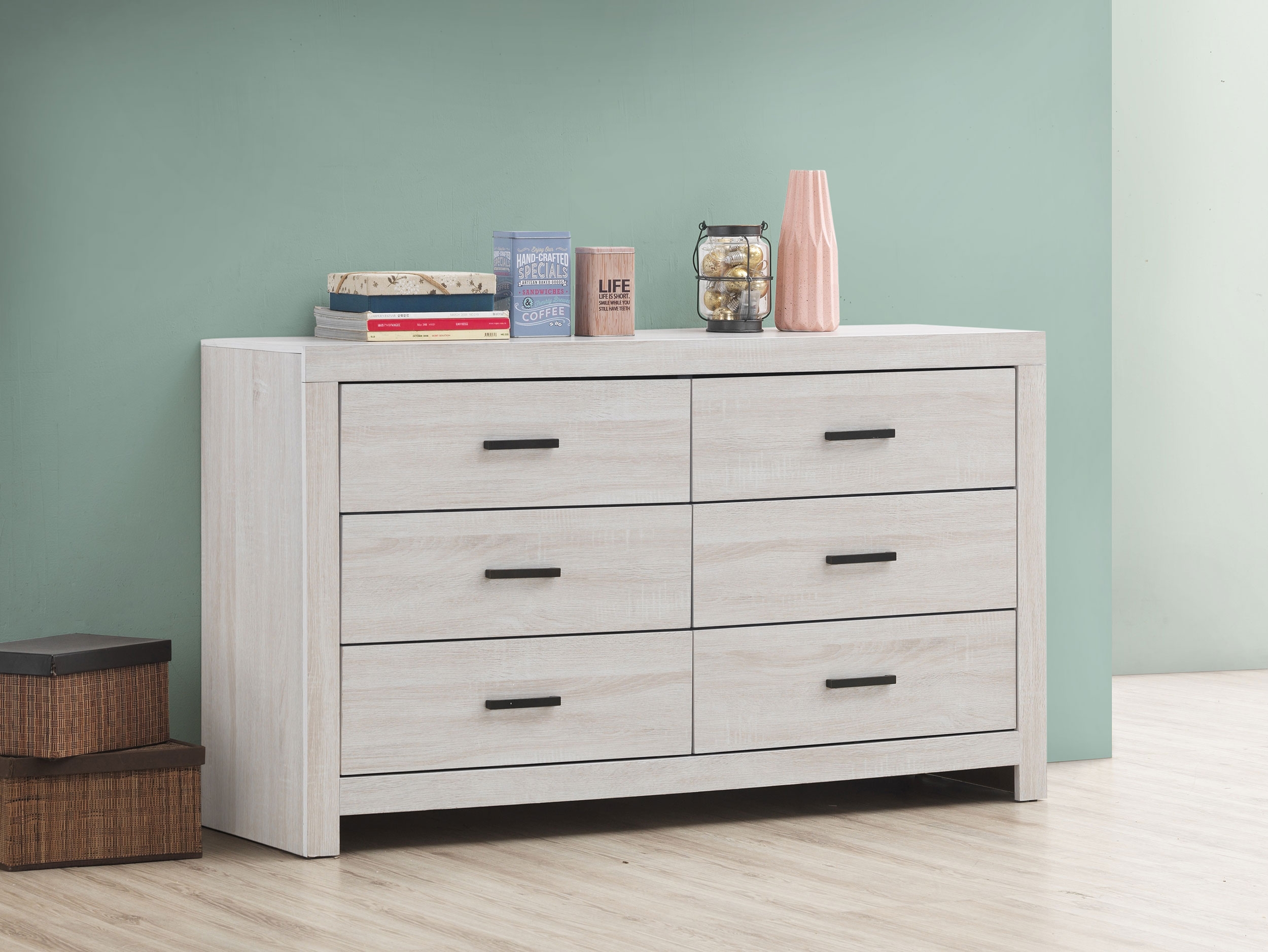 Brantford 3D Paper Veneer Dresser w/6 Drawers