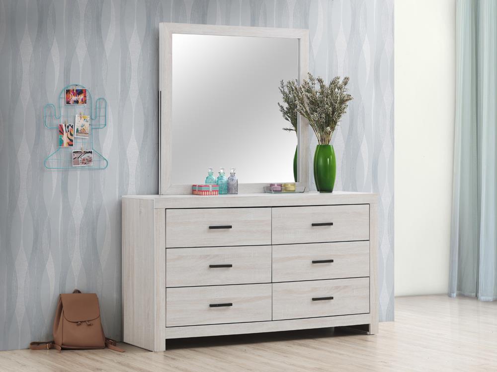 Brantford Wood Double Dresser w/6 Drawers