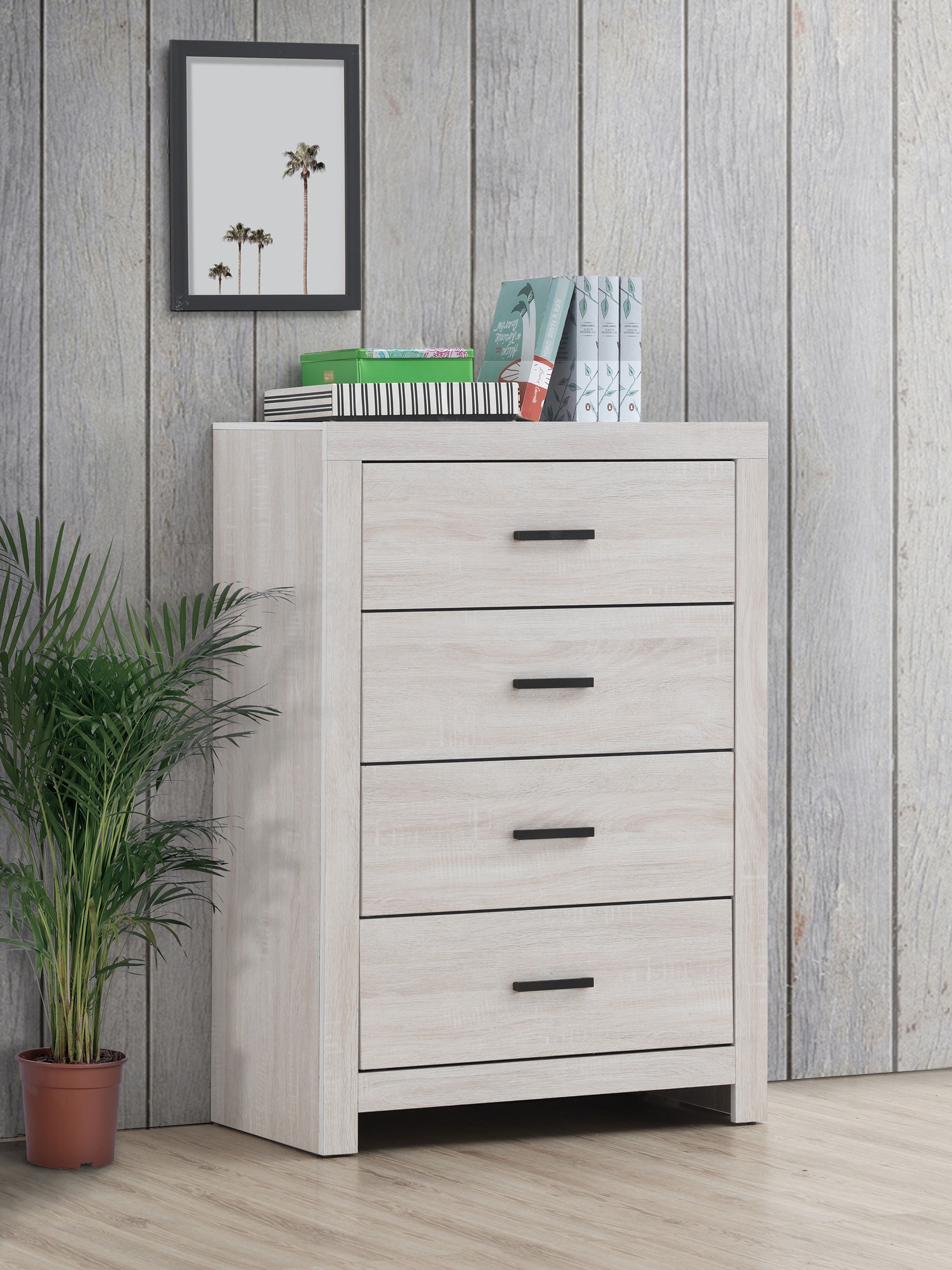 Brantford 3D Paper Veneer Chest w/4 Drawers