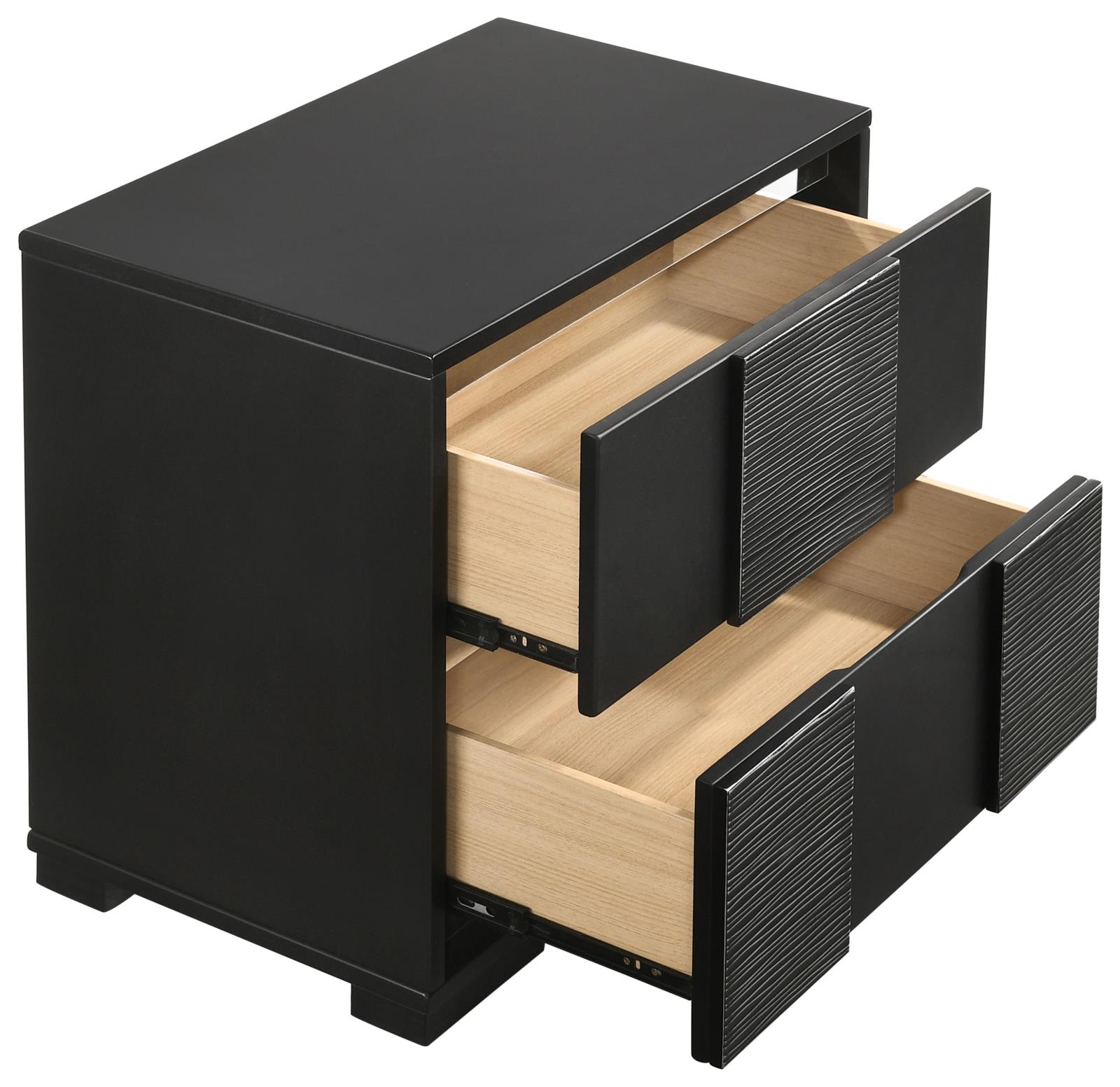 Blacktoft Wood Nightstand w/2 Drawers