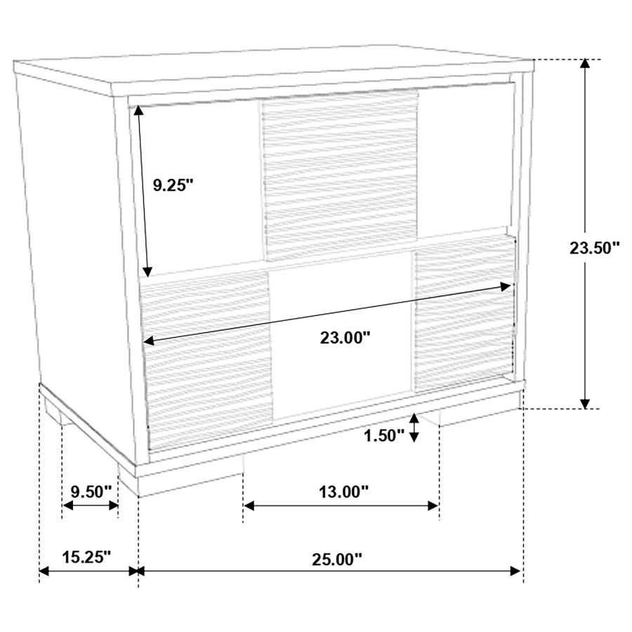 Blacktoft Wood Nightstand w/2 Drawers