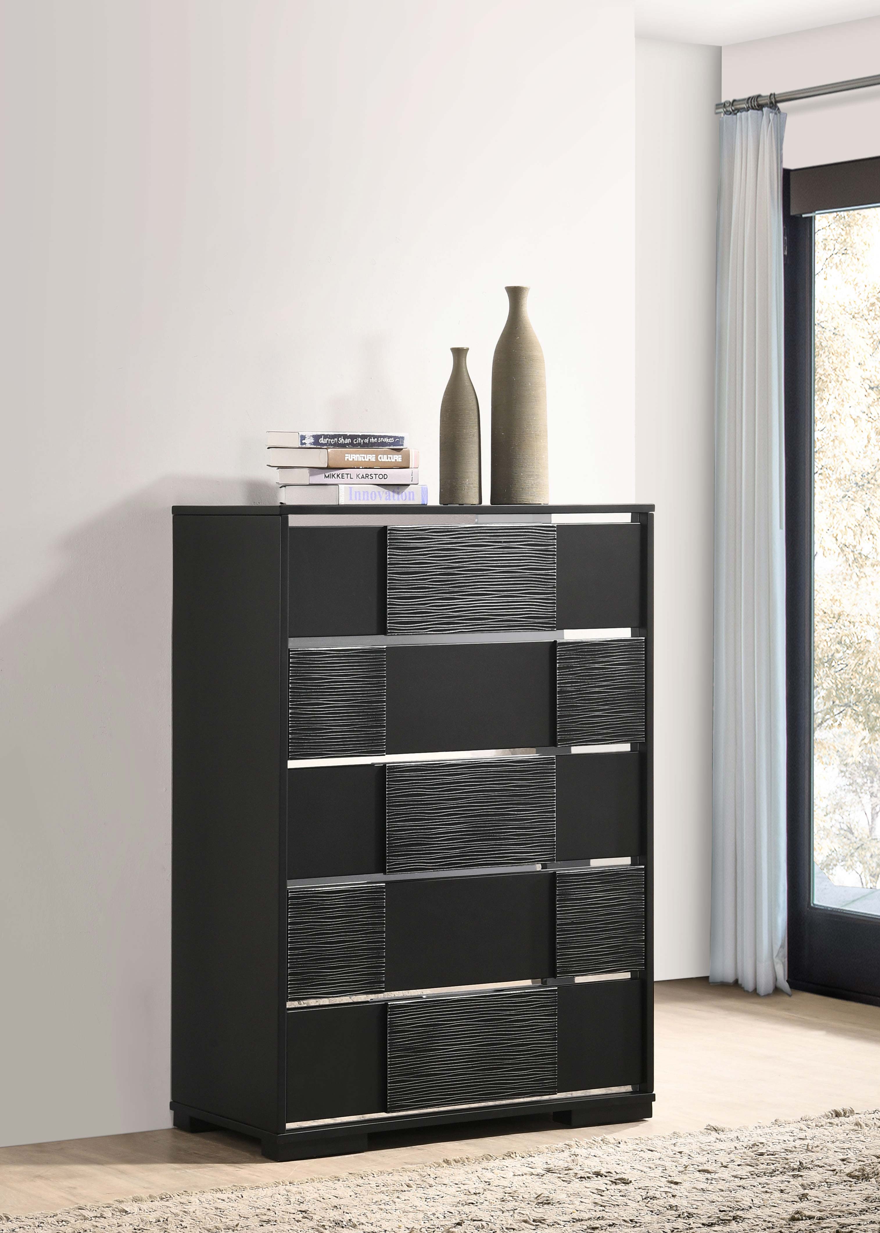 Blacktoft Wood Chest w/5 Drawers