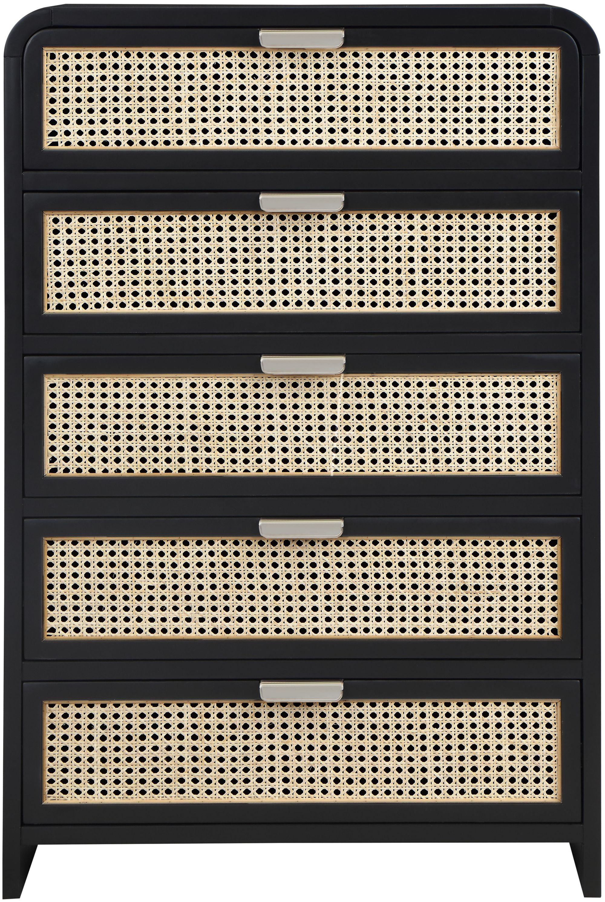 Sage 5-Drawer Wood Chest with Natural Cane Drawer Front