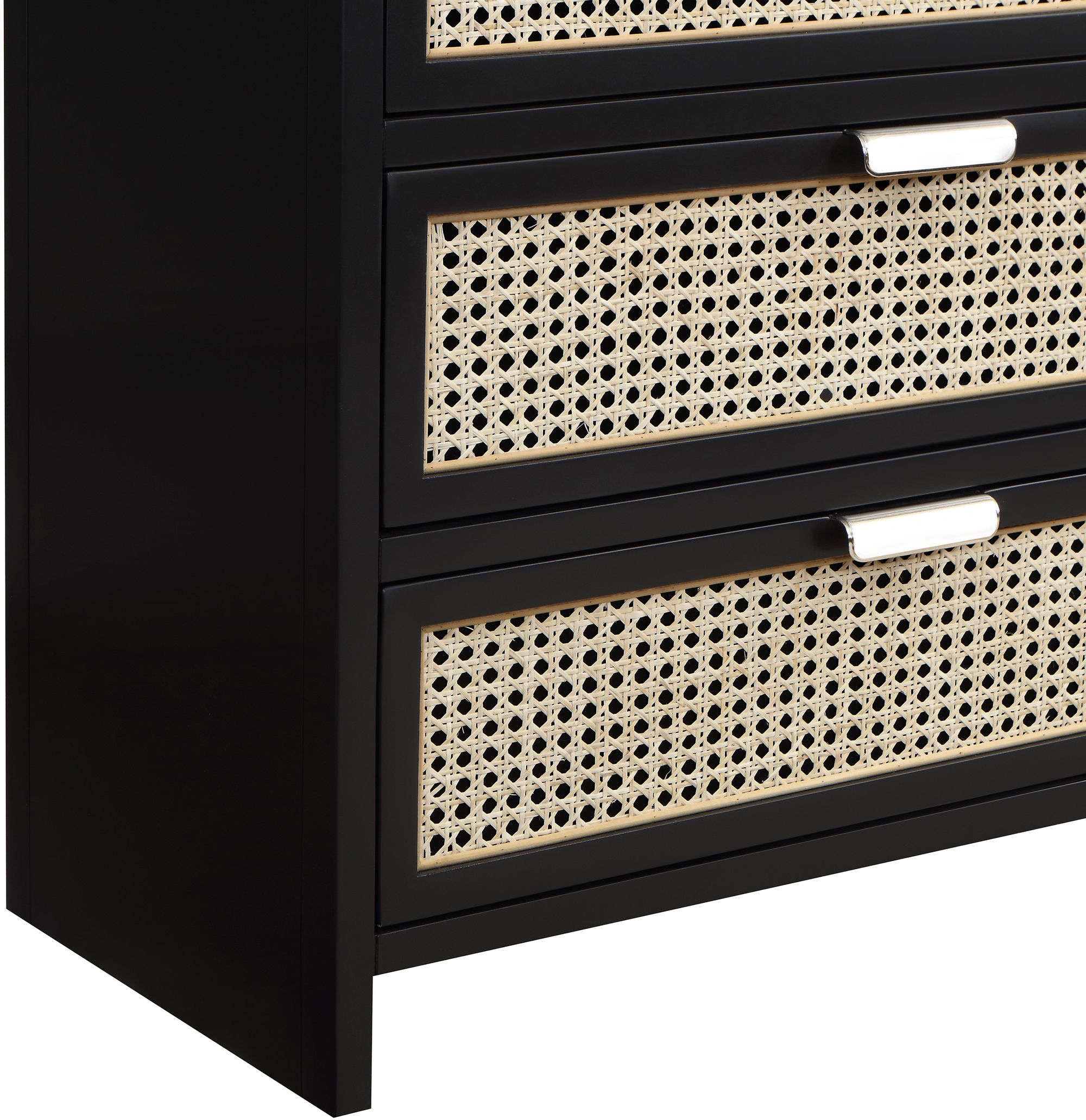 Sage 6-Drawer Wood Dresser with Natural Cane Drawer Front
