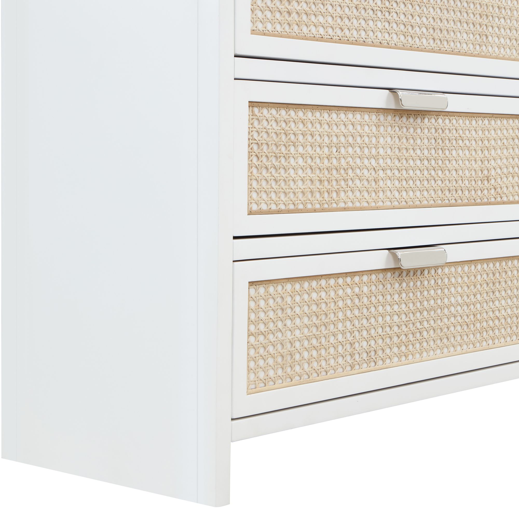 Sage 6-Drawer Wood Dresser with Natural Cane Drawer Front