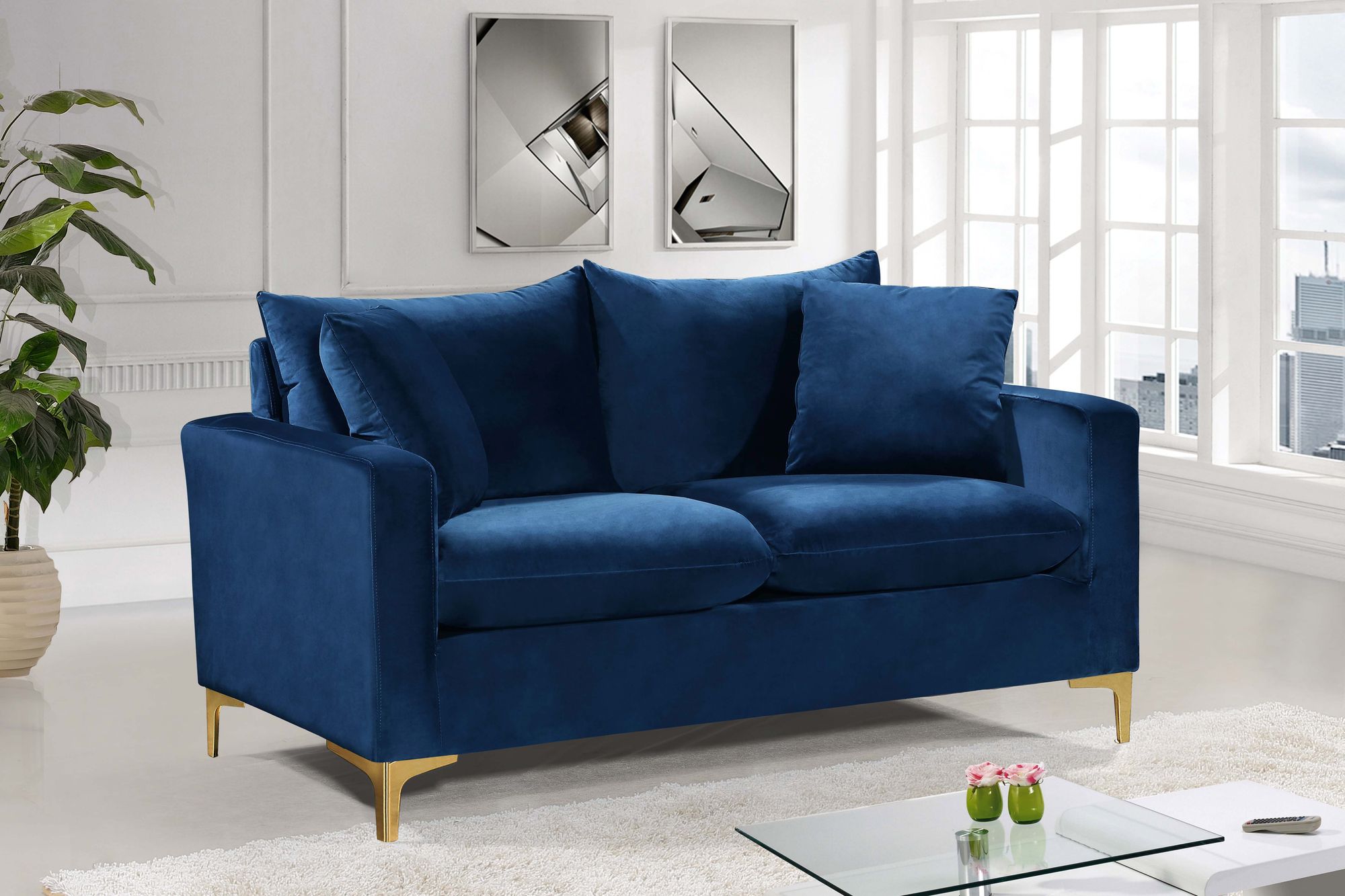 Naomi Velvet Loveseat