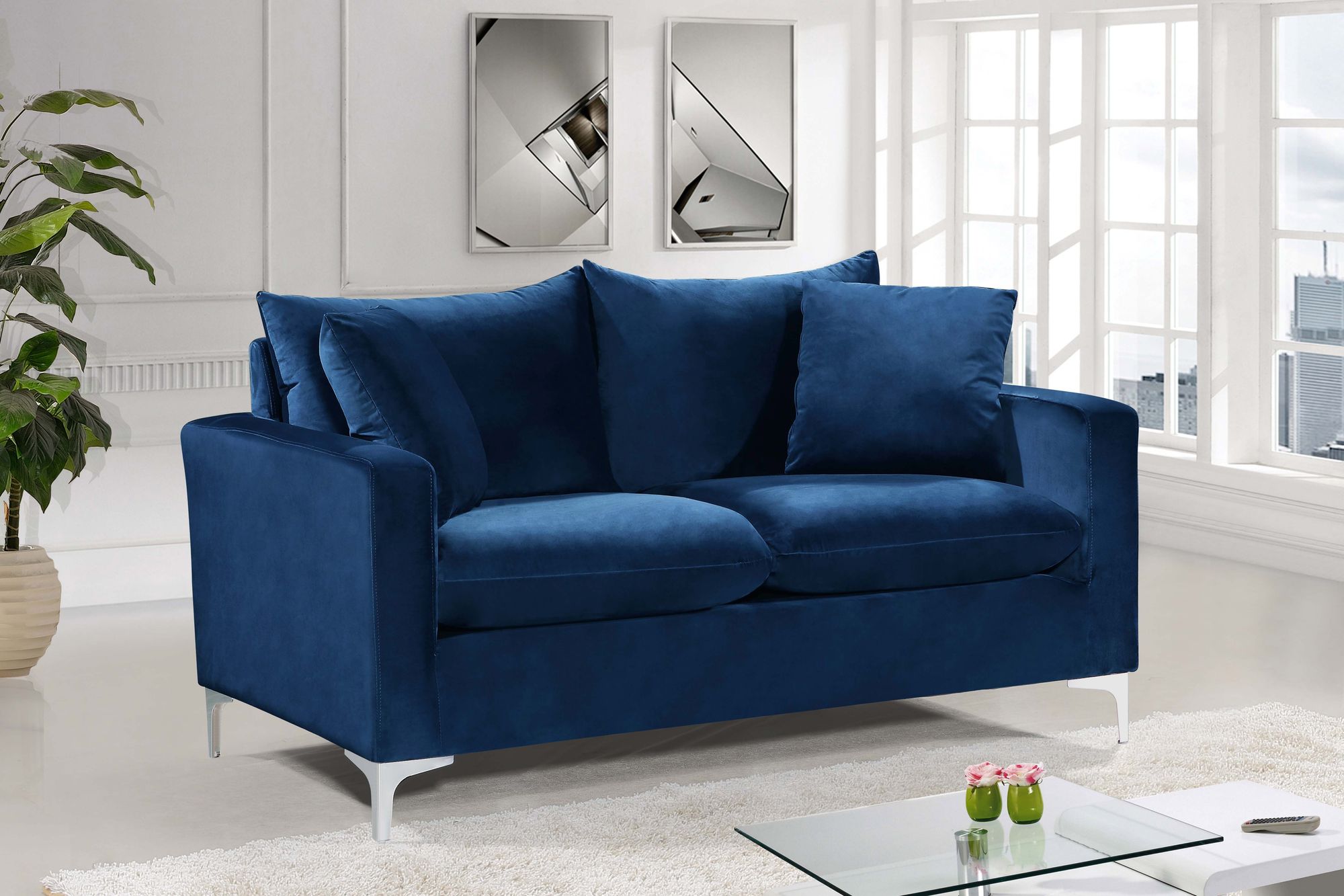 Naomi Velvet Loveseat