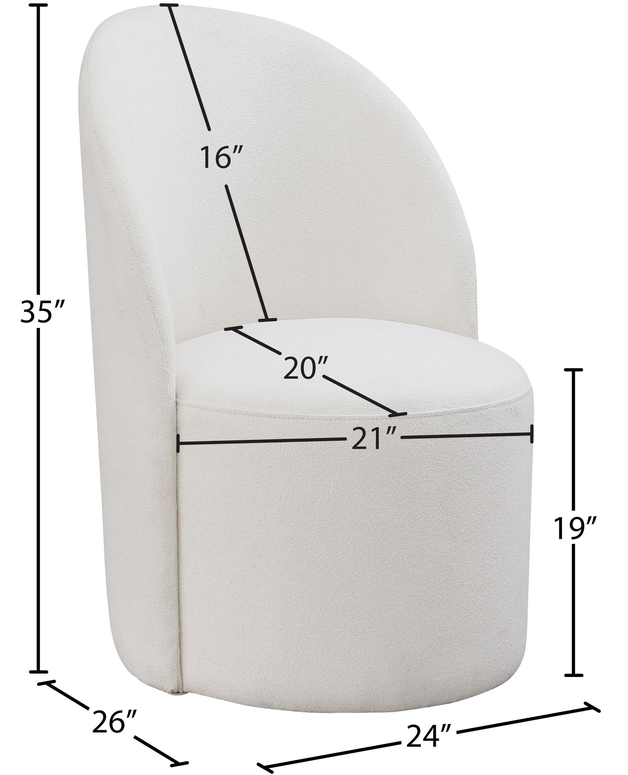 Hautely Boucle Fabric Accent Chair