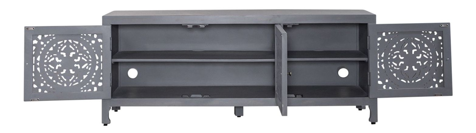 Marisol Wood 65-Inch Accent TV Stand w/3 Doors