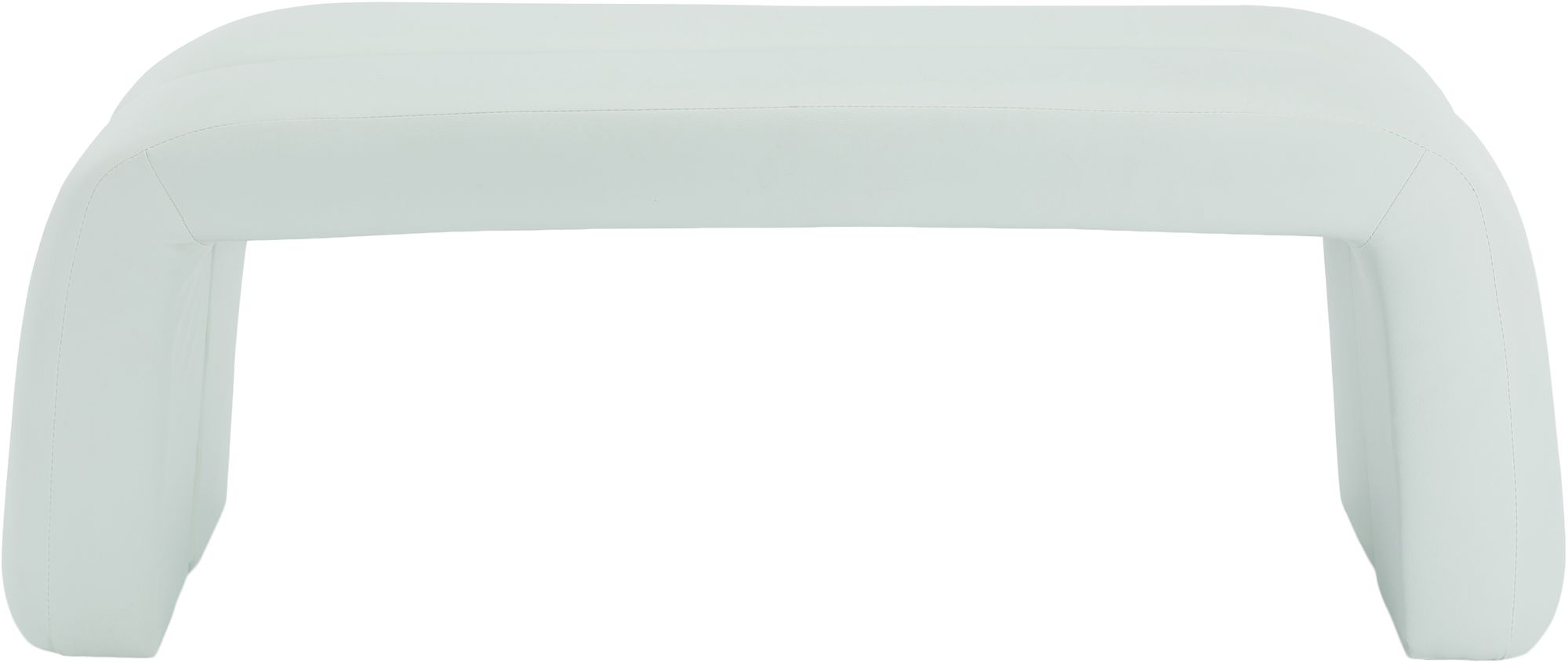 Arc Faux Leather Bench