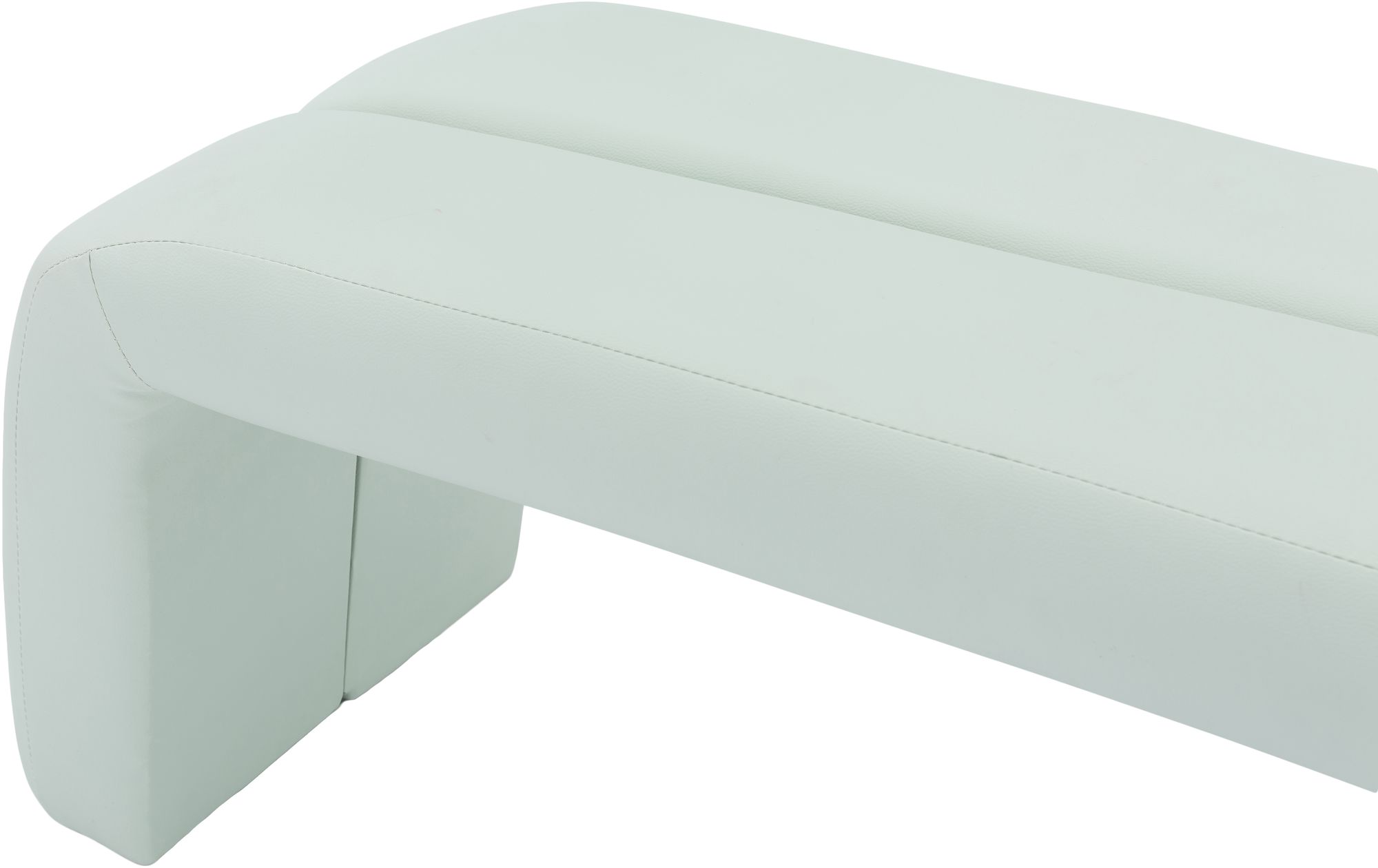 Arc Faux Leather Bench