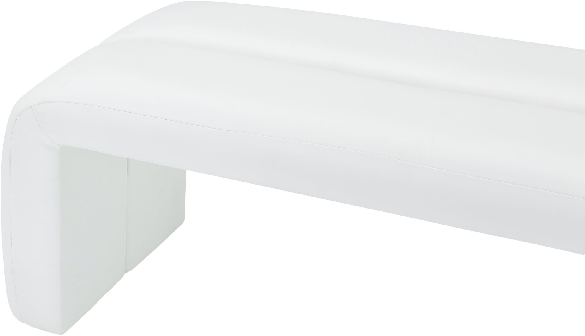 Arc Faux Leather Bench